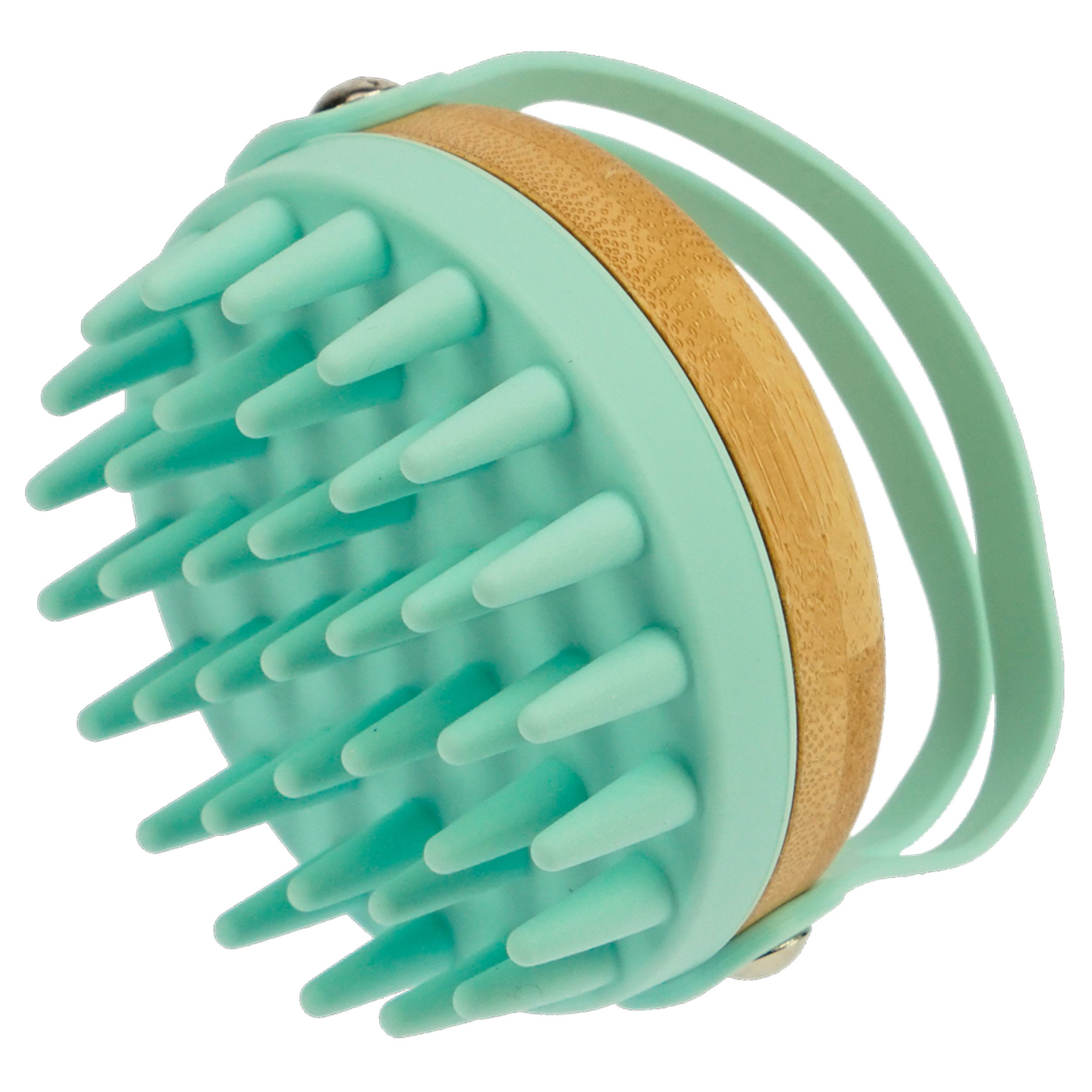 Fantasia Beauty Haarbürste Massagebürste, Bambus und Silikon, gletscher, 84 x 78 x 80 mm, 1-tlg., Massagebürste