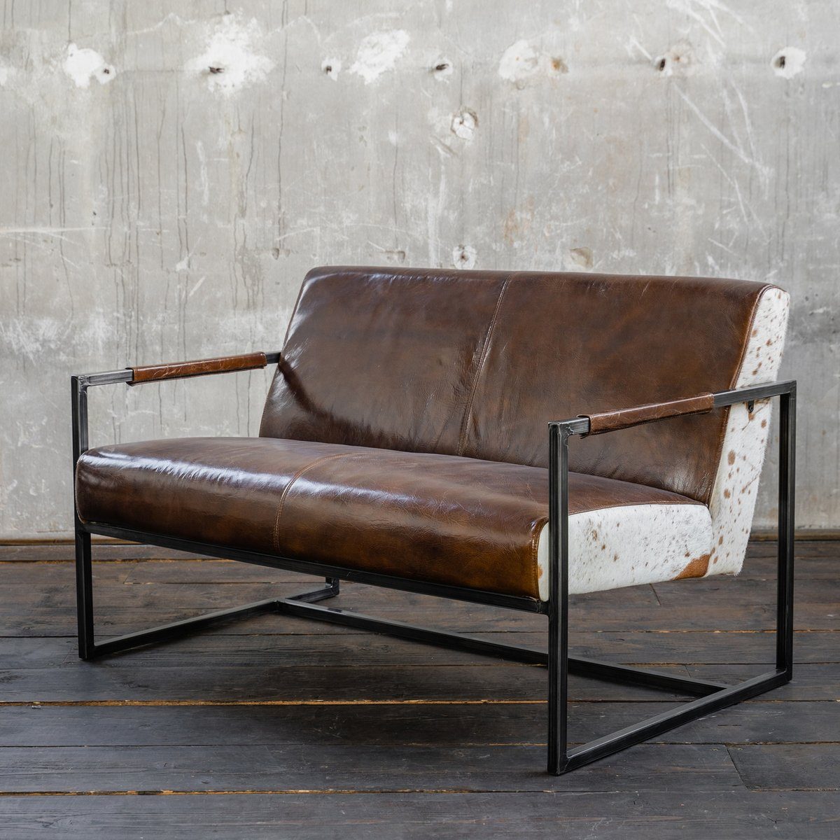 KAWOLA Sofa »LIANO«, Vintage Leder braun, Maße (B/T/H): 125/81/81 cm online  kaufen | OTTO
