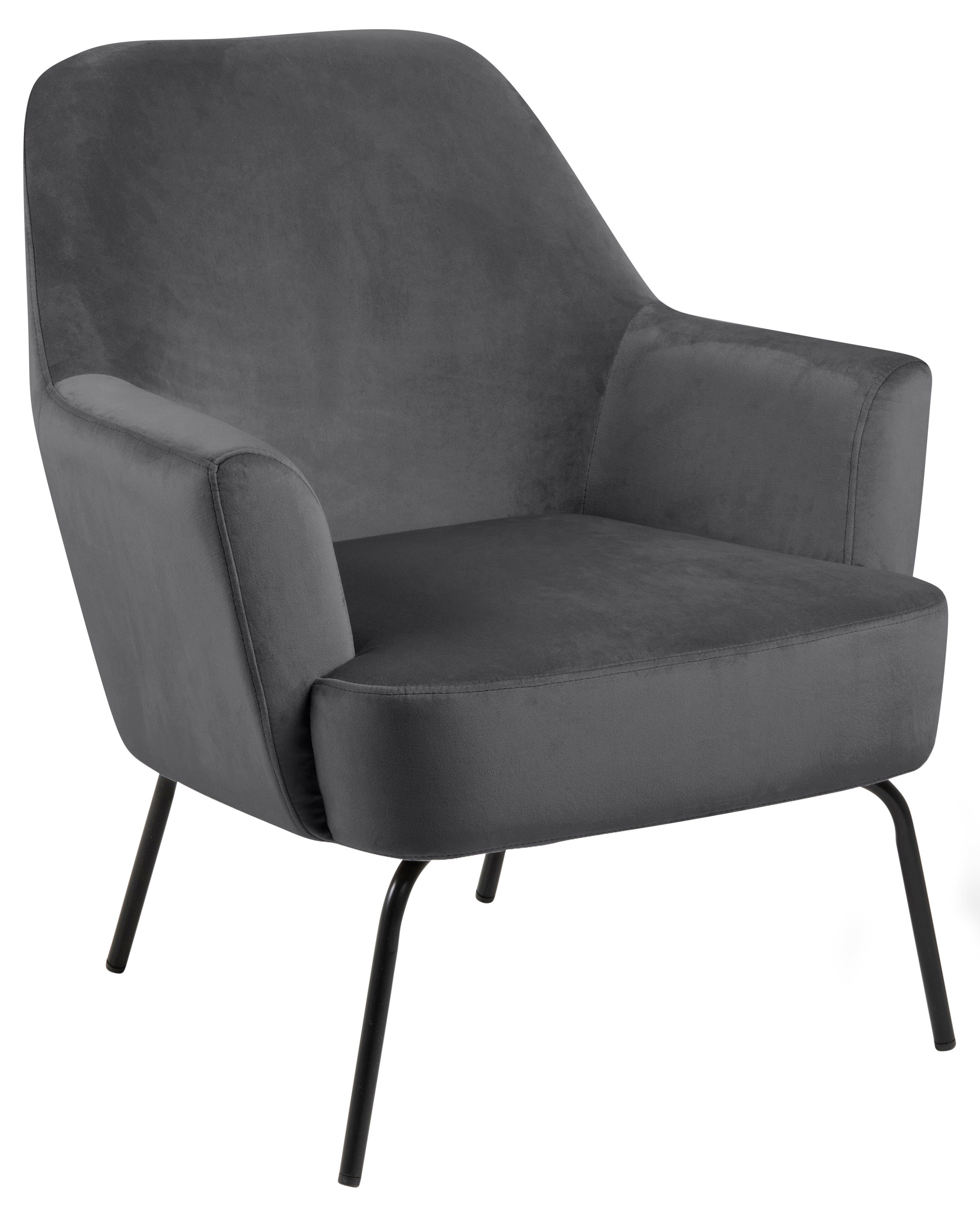 Relaxsessel Melissa Sessel Velours grau.