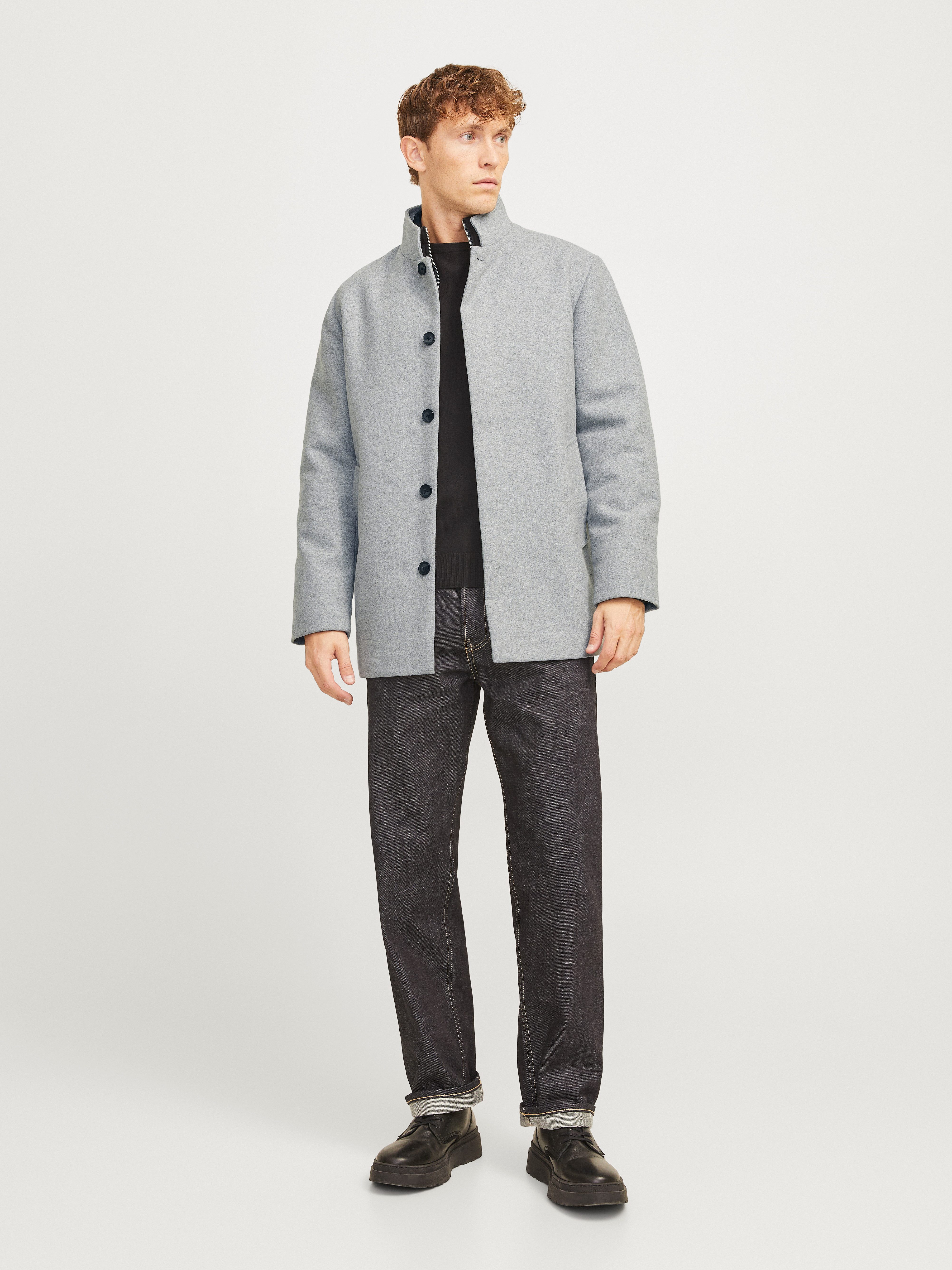 Jack & Jones Wolljacke JJEHARRISON WOOL JACKET SN Materialmix, regular fit
