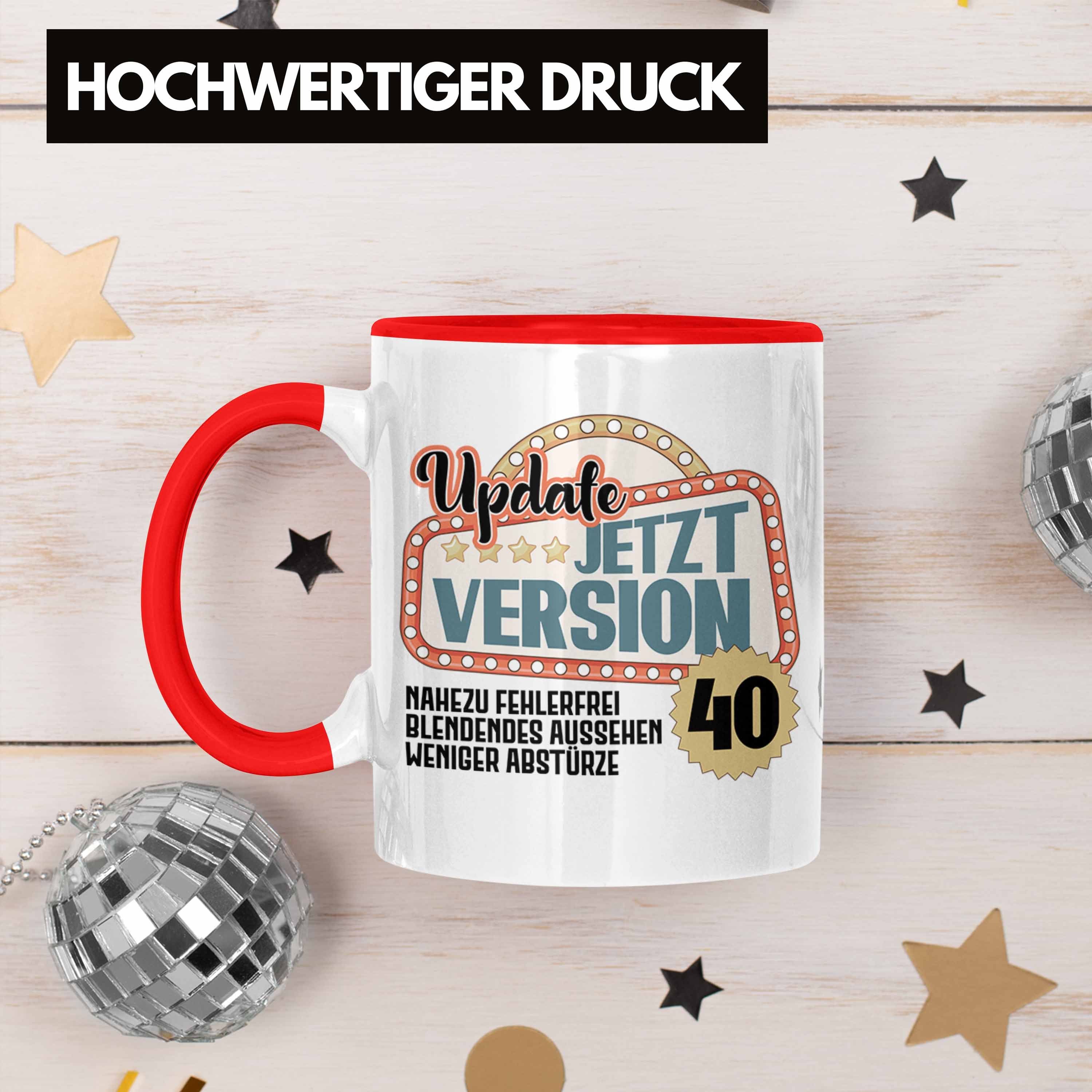 Trendation Mama Tasse 40 Version Tasse 40. - 40er Rot Männer Geschenk Geschenkidee Frauen Geburtstag Trendation Geburtstag Mann Mutter