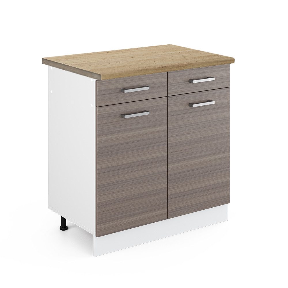 Vicco Unterschrank R-Line, Edelgrau/Weiß, 80 cm günstig online kaufen
