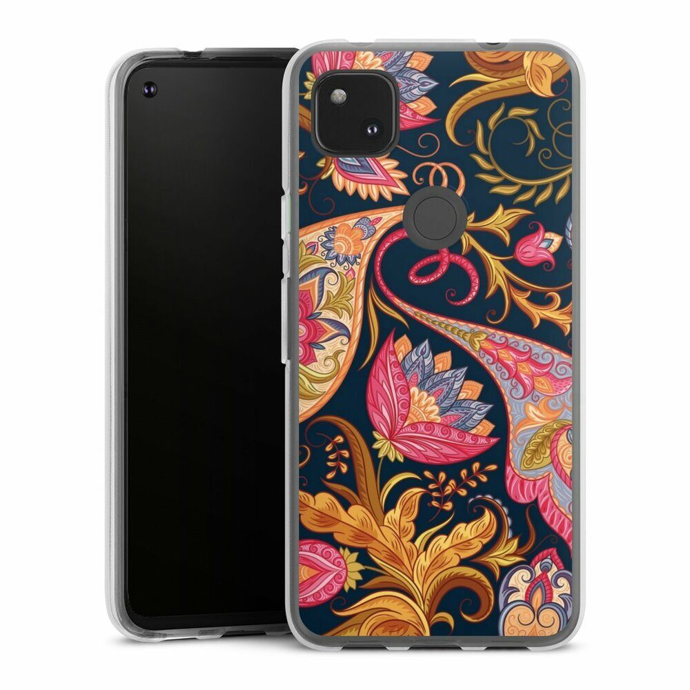 DeinDesign Handyhülle Muster Ornamente Mandala Floral Autumn 1, Google Pixel 4a Silikon Hülle Bumper Case Handy Schutzhülle