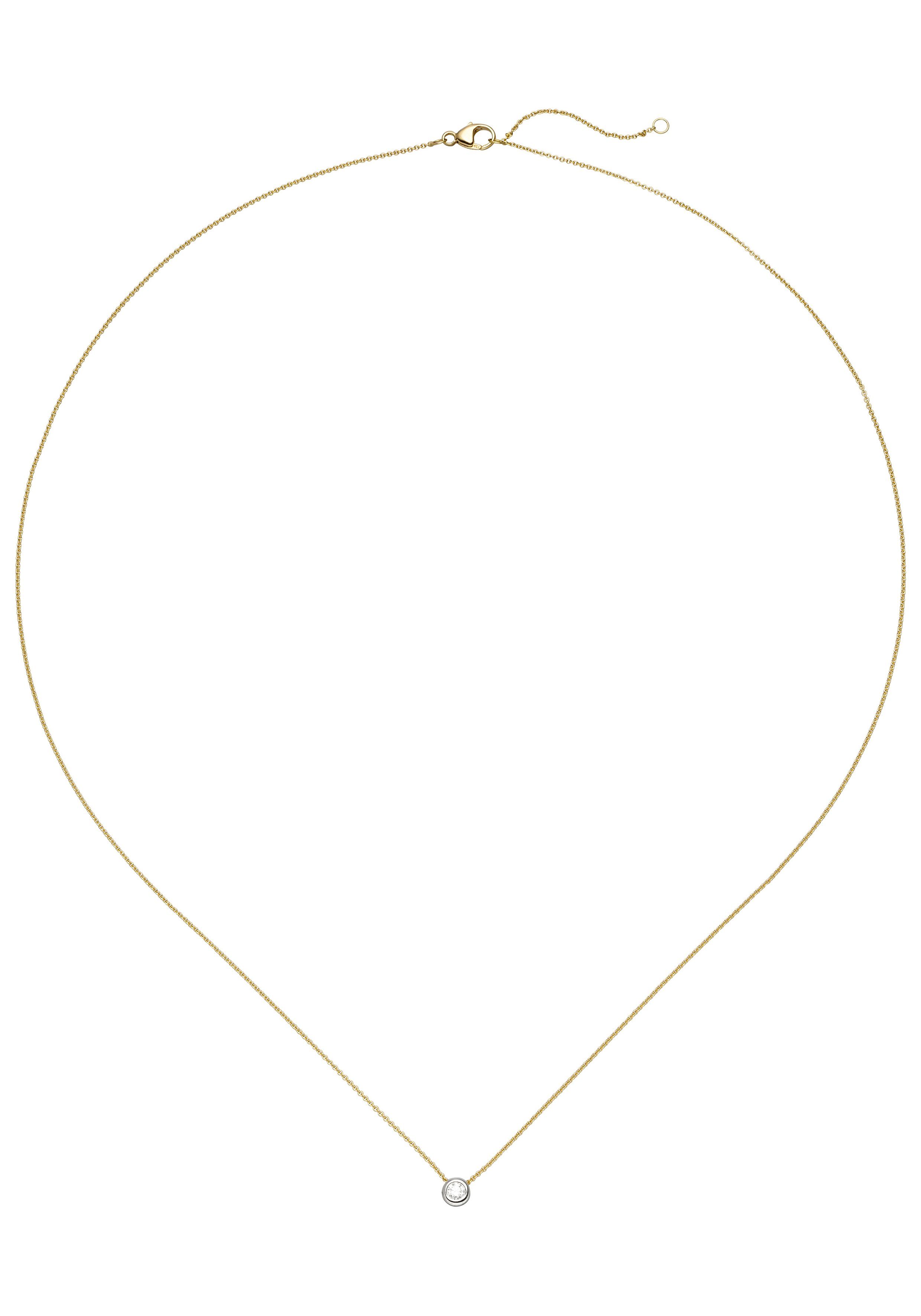 JOBO Kette mit Anhänger, 750 Gold bicol...