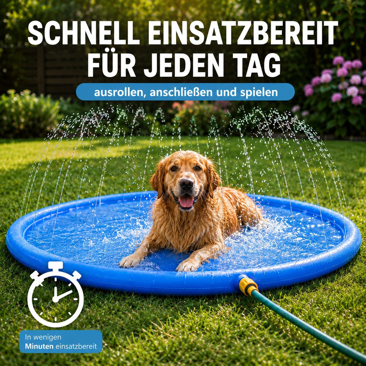 maxxpro Outdoor-Spielzeug maxxpro Hundepool Ø100 CM, Kunststoff