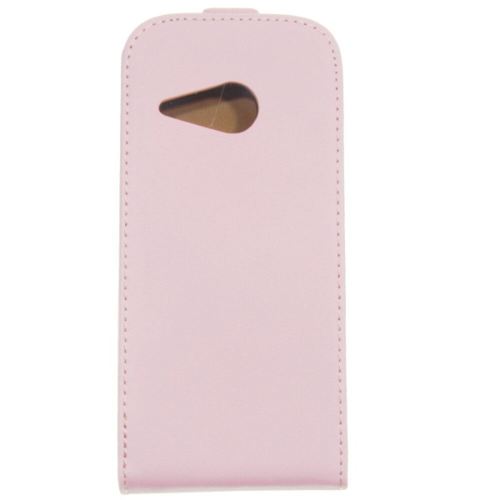 Handytasche Leder Flip Handyhülle für HTC M8 Mini Rosa Schutz Case (Flip Cover)