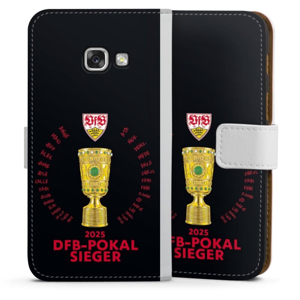 DeinDesign Handyhülle VfB Stuttgart Pokal Offizielles Lizenzprodukt, Samsung Galaxy A3 (2017) Hülle Handy Flip Case Wallet Cover