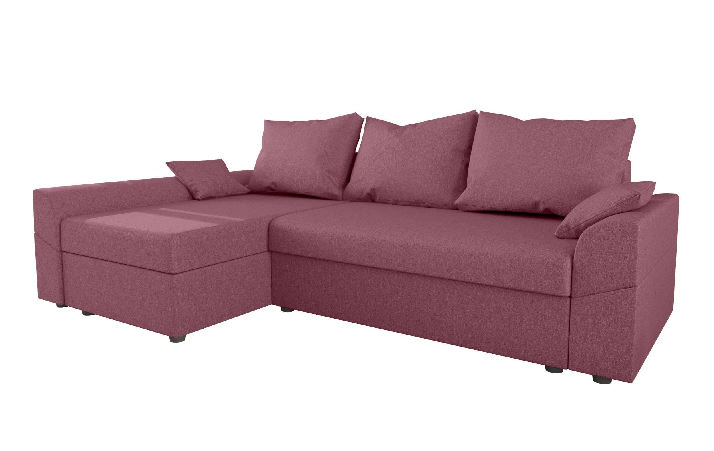 Sofa, mit Design mit Sitzkomfort, Aurora, Bettkasten, Stylefy Ecksofa L-Form, Bettfunktion, Modern Eckcouch,