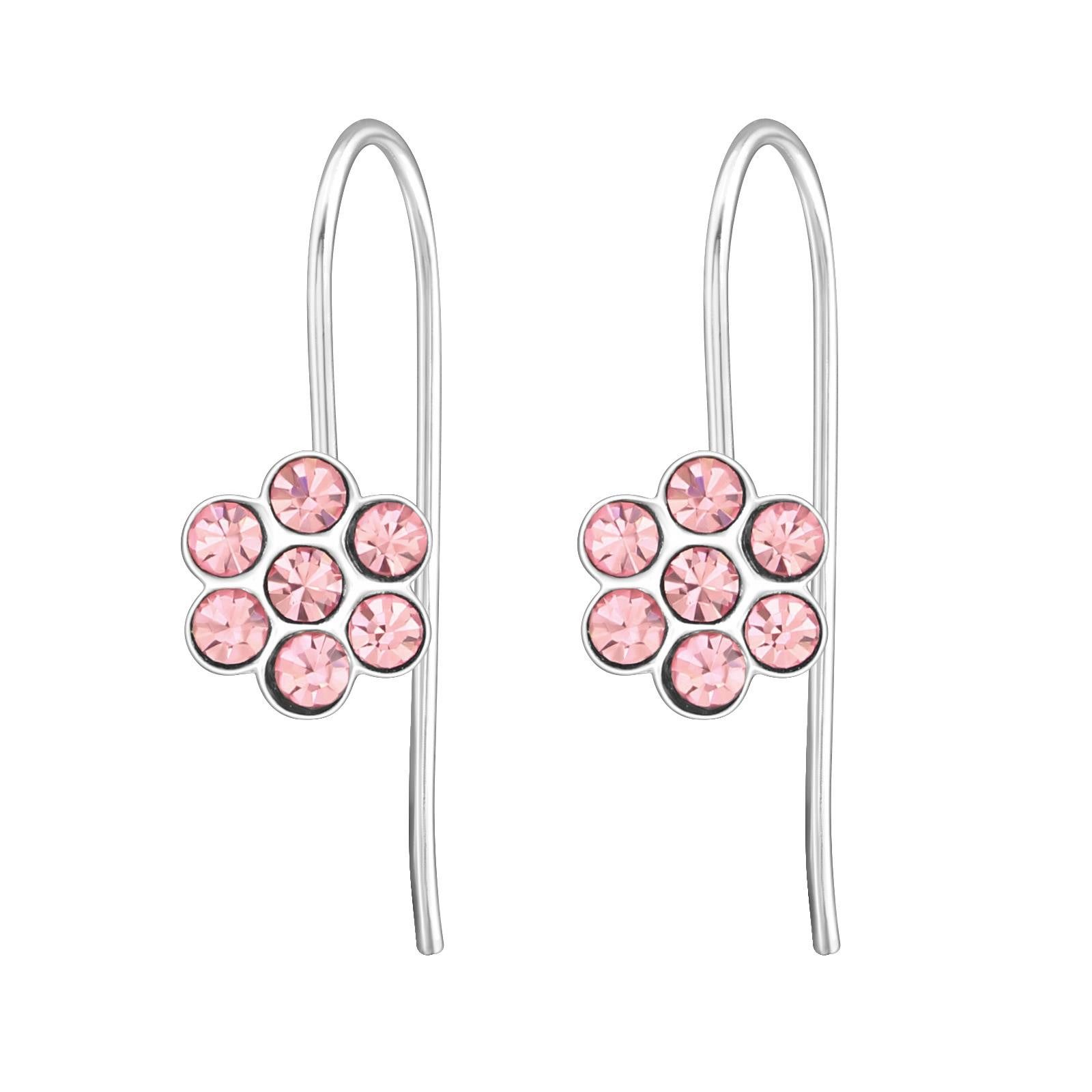 Monkimau Ohrring-Set Blume Kinder Ohrhänger Ohrringe 925 Silber Ohrstecker, Hypoallergen