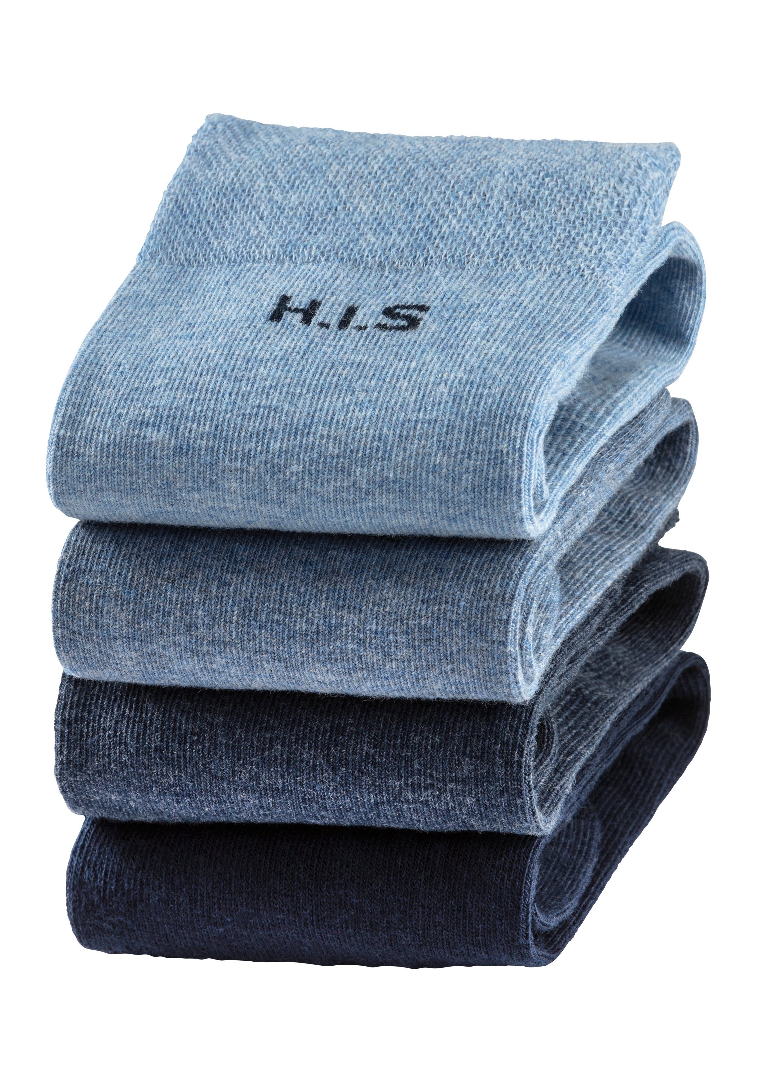 H.I.S Socken, (Packung, 4 Paar), mit druckfreiem Bündchen günstig online kaufen