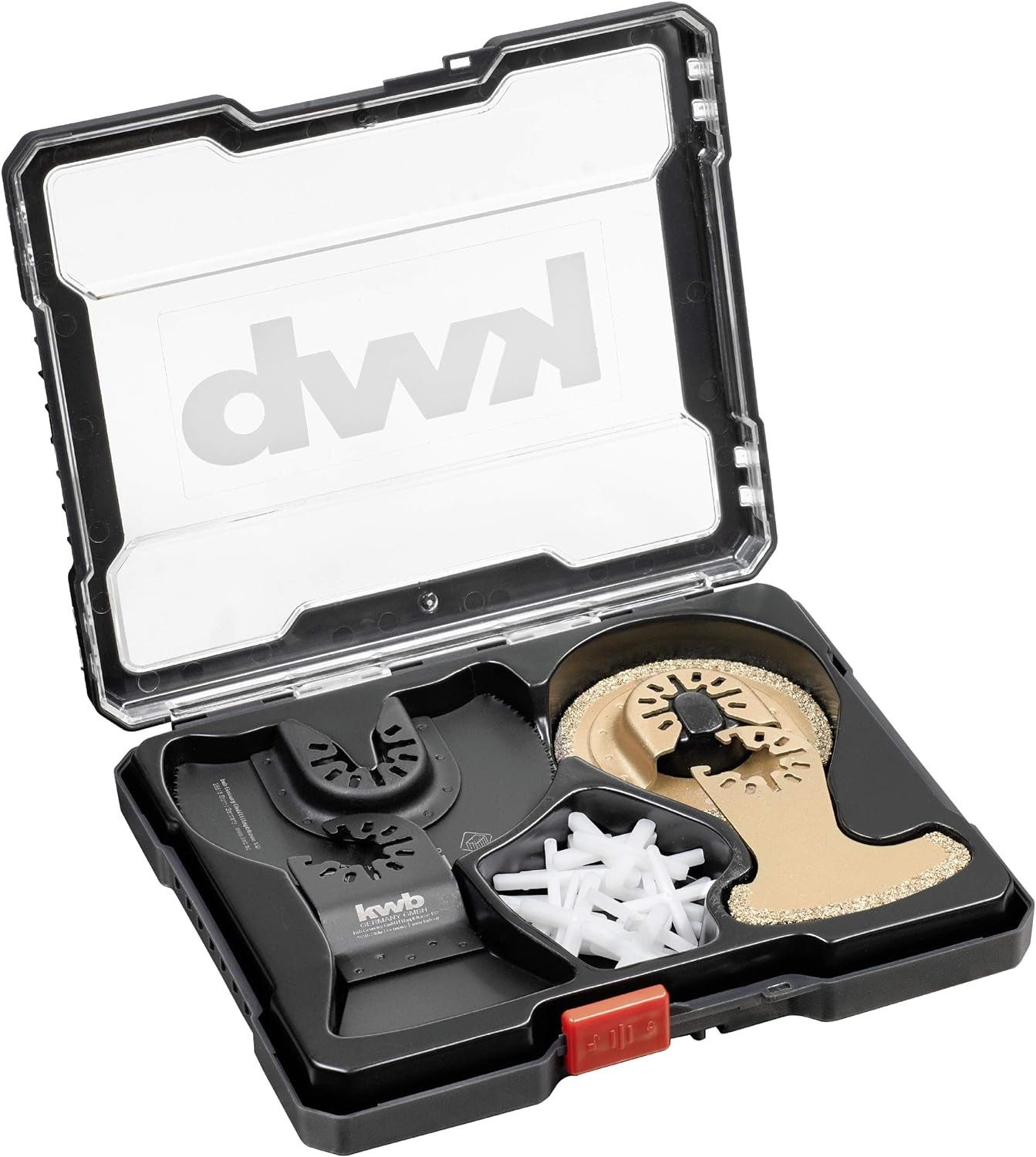 kwb Sägeblatt, Multitool-Zubehör im 22-teiligen Set, Sägeblatt Ø 87 mm, Finger-Fo