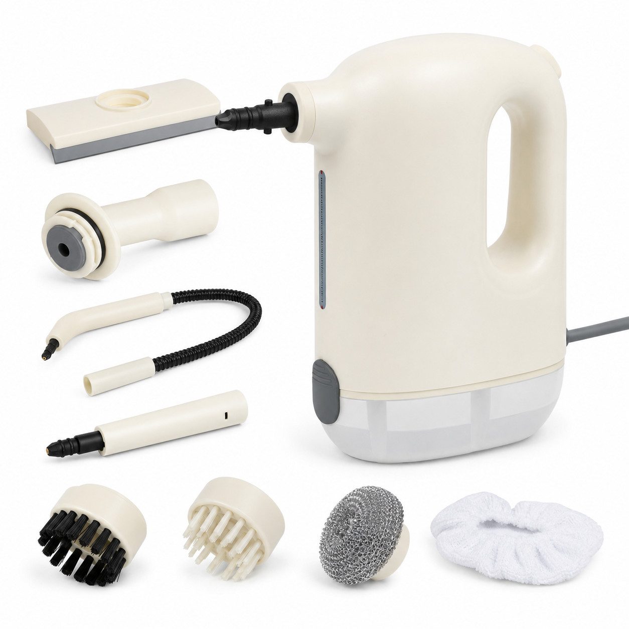 Tekoo Dampfreiniger Handdampfreiniger 1200W 3 Bar, 8-tlg. Zubehör für Wohnzimmer & Küche, 1200 W, 3,0 bar Dampfdruck, Chemiefreie Reinigung, Schnellaufheizsystem