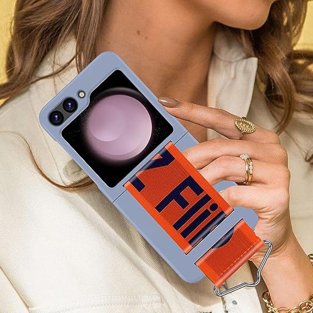 FELIXLEO Smartphone-Hülle Smartphone-Hülle Samsung Galaxy Z Flip 5 Hülle Mit Band Ring – Bild 5 von 5