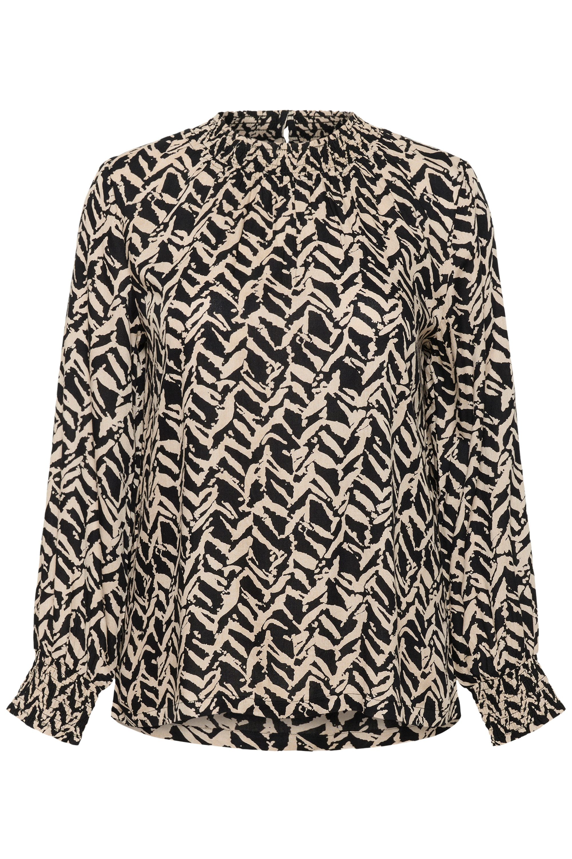 KAFFE Curve Langarmbluse Langarm-Bluse KCdena Große günstig online kaufen