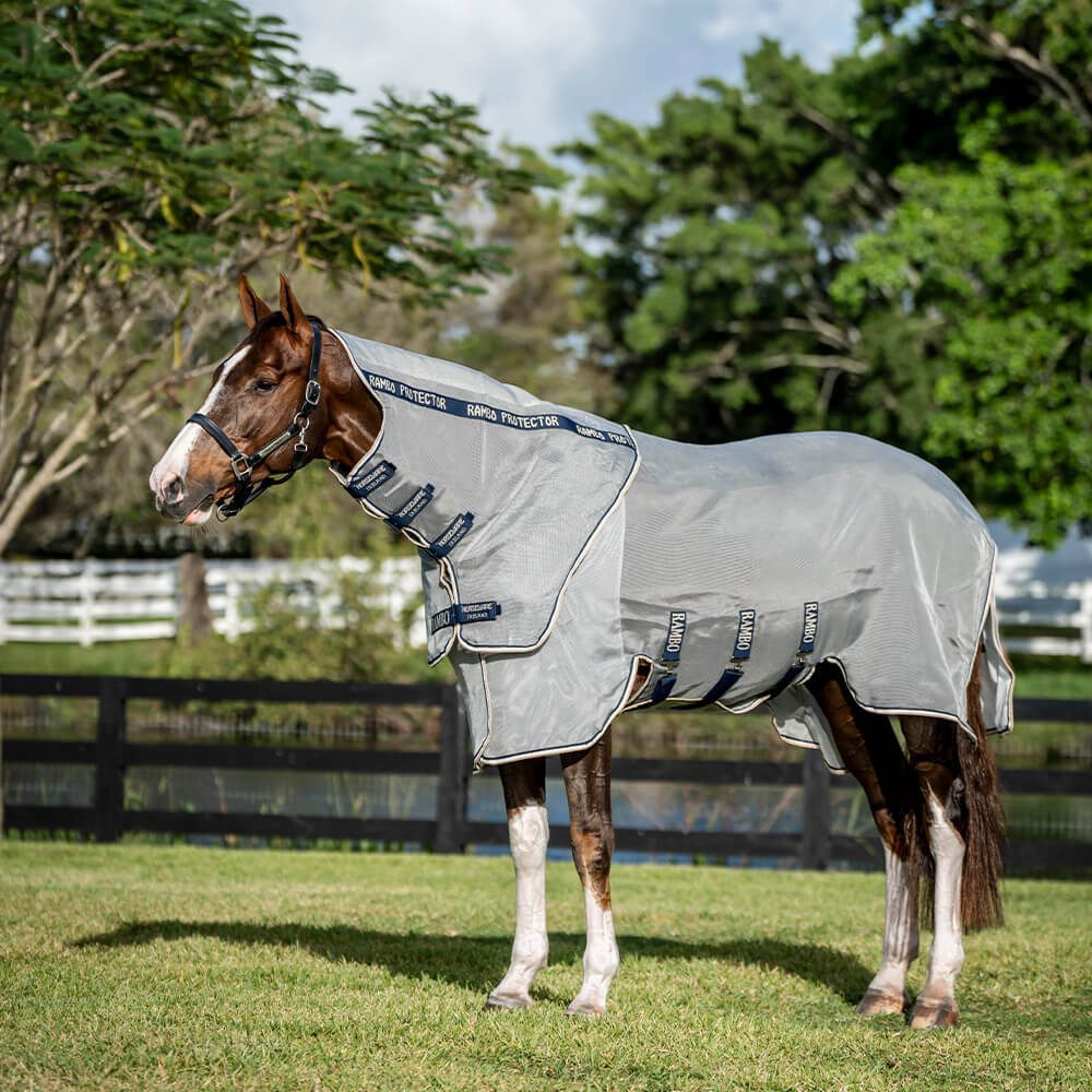 Horseware Pferde-Fliegendecke Horseware Rambo Protector Fieldsafe Plus
