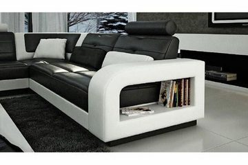 JVmoebel Ecksofa Ecksofa Sofa Couch Polster Wohnlandschaft Leder SOFORT, 1 Teile, Made in Europa