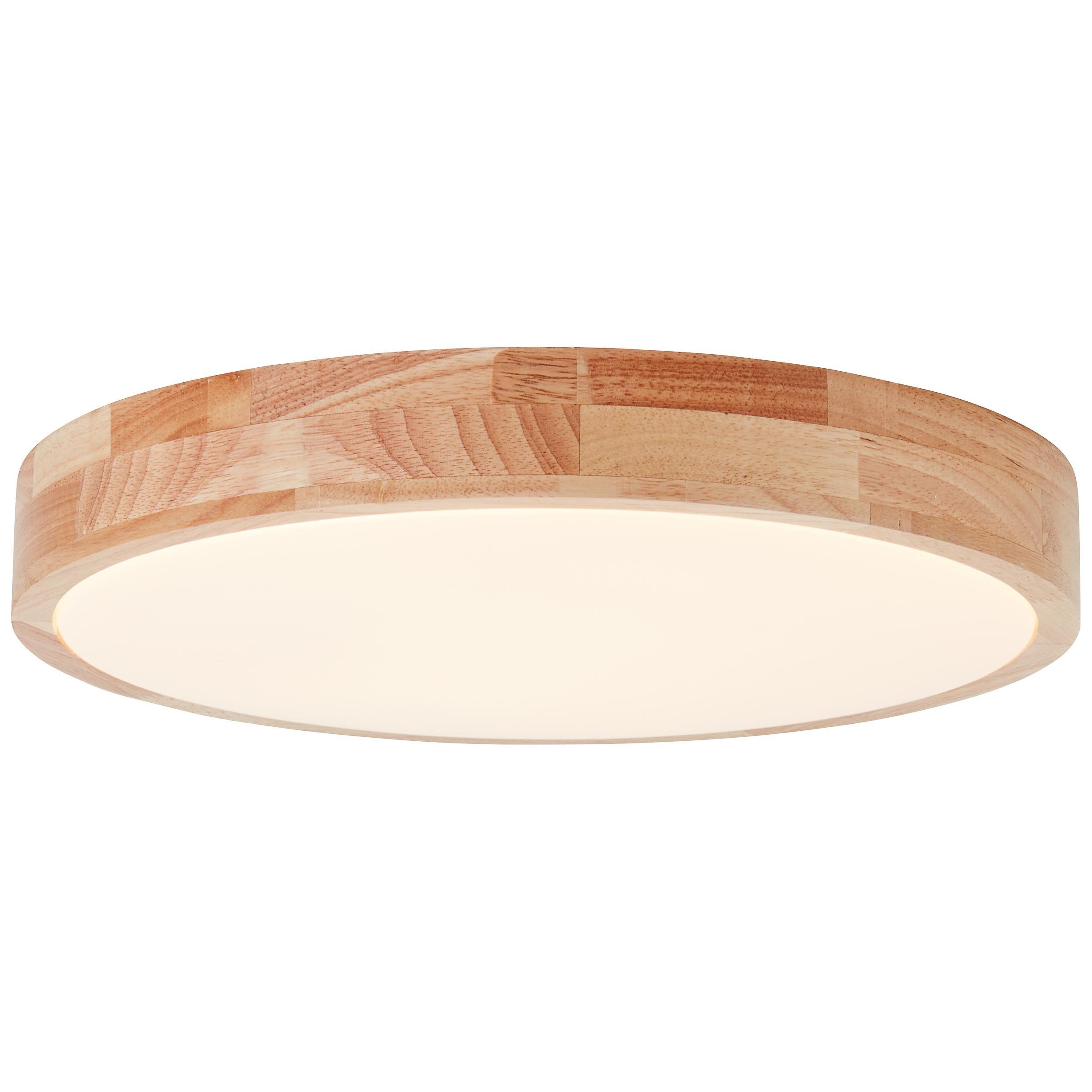 Brilliant Deckenleuchte Slimline, LED wechselbar, Warmweiß, LED Wand- und Deckenlampe 39cm holz hell/weiß