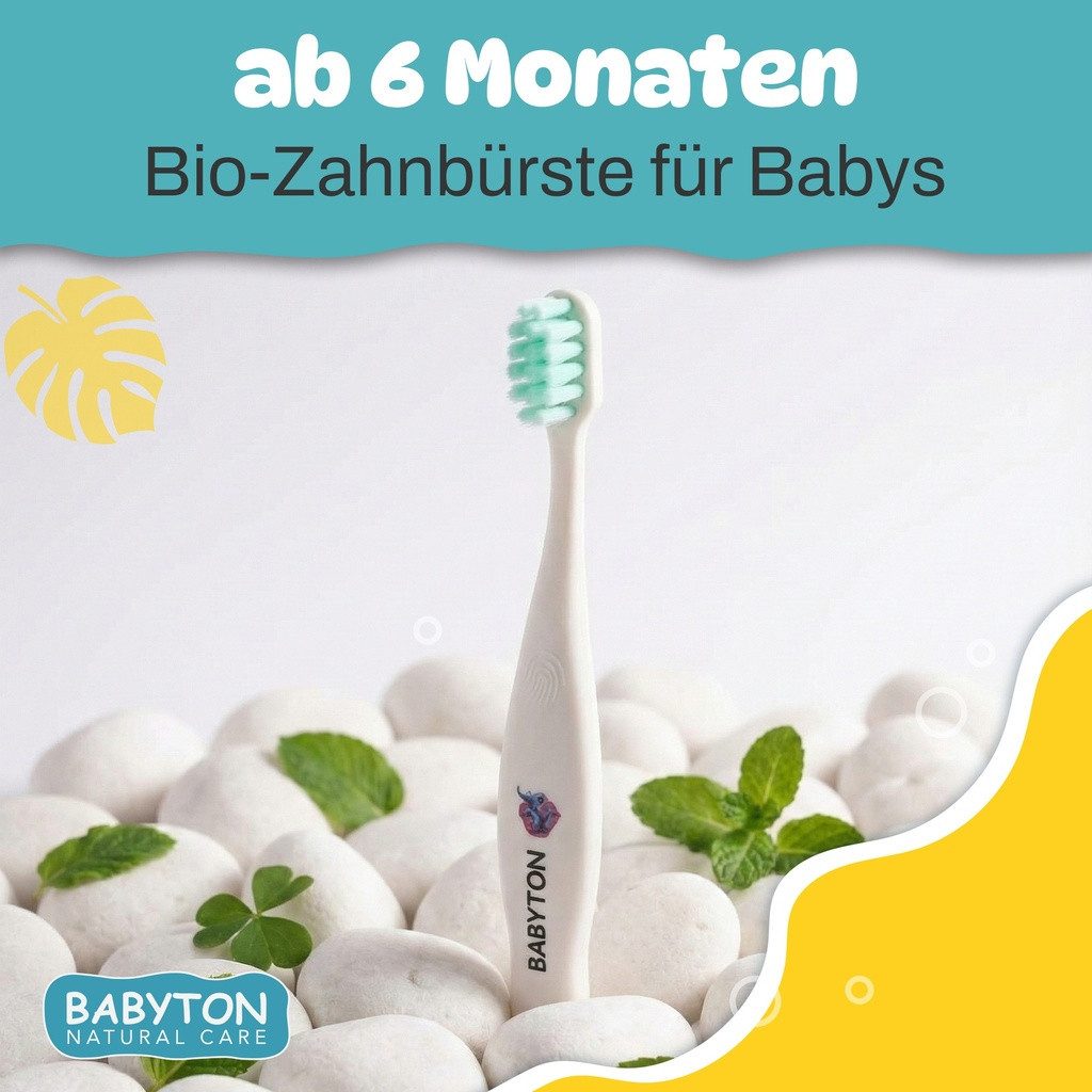 Babyton Lernzahnbürste Babyton Bio-Zahnbürste aus Mais, weich & umweltfreundlich