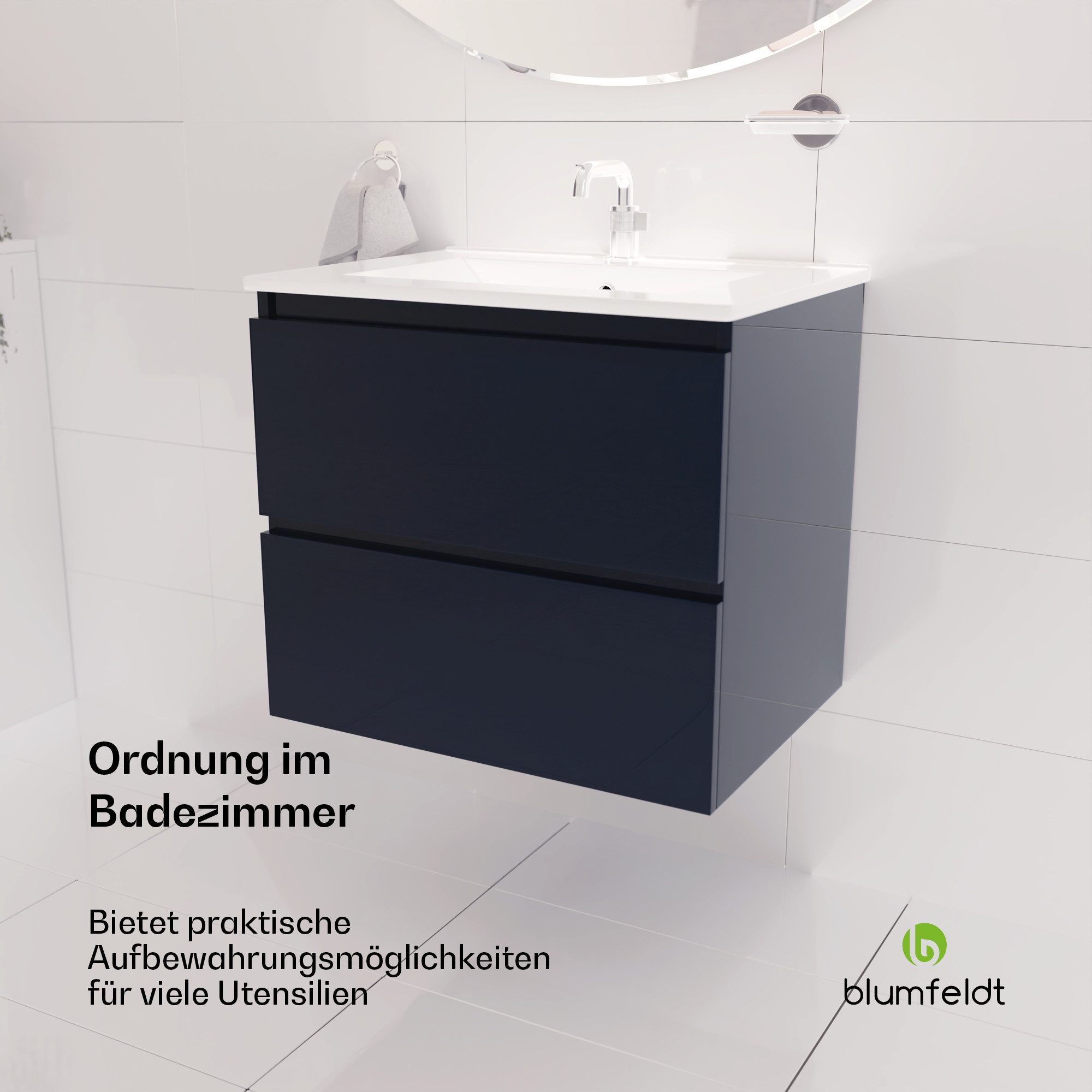 blumfeldt Waschtisch Johnstone Waschtisch Badezimmerschrank Badschrank, günstig online kaufen