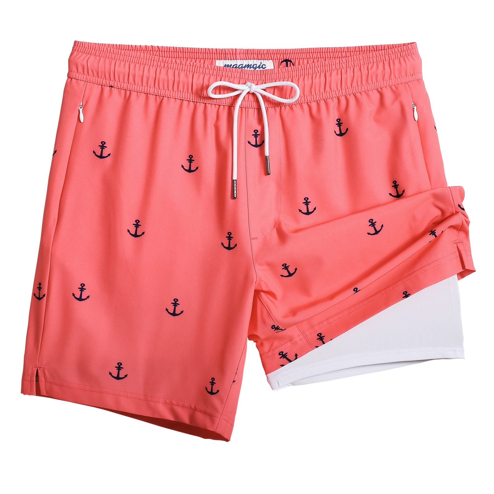 MaaMgic Shorts Herren Elastan kurze Hose 2-in-1 Badehose schnelltrocknend Sporthose (1-tlg) – Bild 5 von 5
