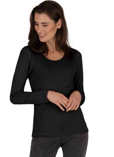 Trigema Longsleeve TRIGEMA Shirt aus Viskose Langarm