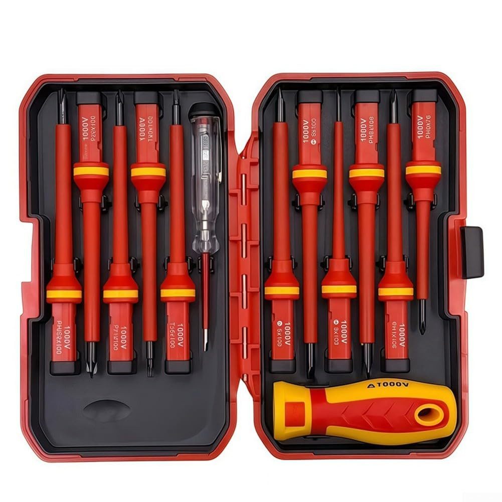 Schraubendreher 13 Stücke VDE Isolierte Schraubendreher Set, Mit Spannungsprüfer