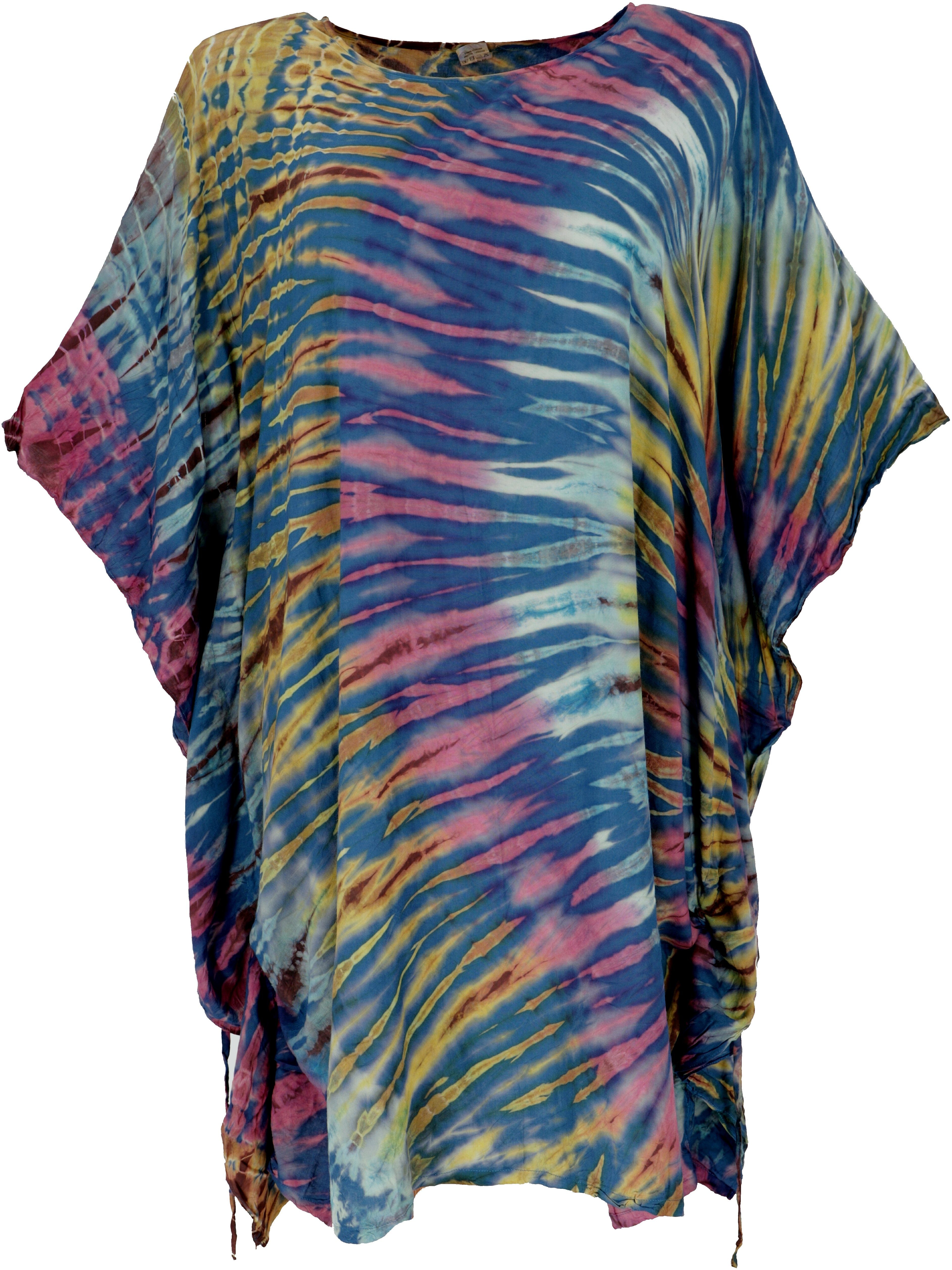 Guru-Shop Longbluse Batik Kaftan, Ibiza-Style Tunika, Boho Bluse,.. alternative Bekleidung