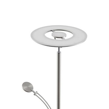 Lucande LED Stehlampe Journi, dimmbar, Leuchtmittel nicht inklusive, Farbwechsel warmweiß / tageslicht, Modern, Edelstahl, Eisen, nickel, chrom, 2 flammig, inkl.