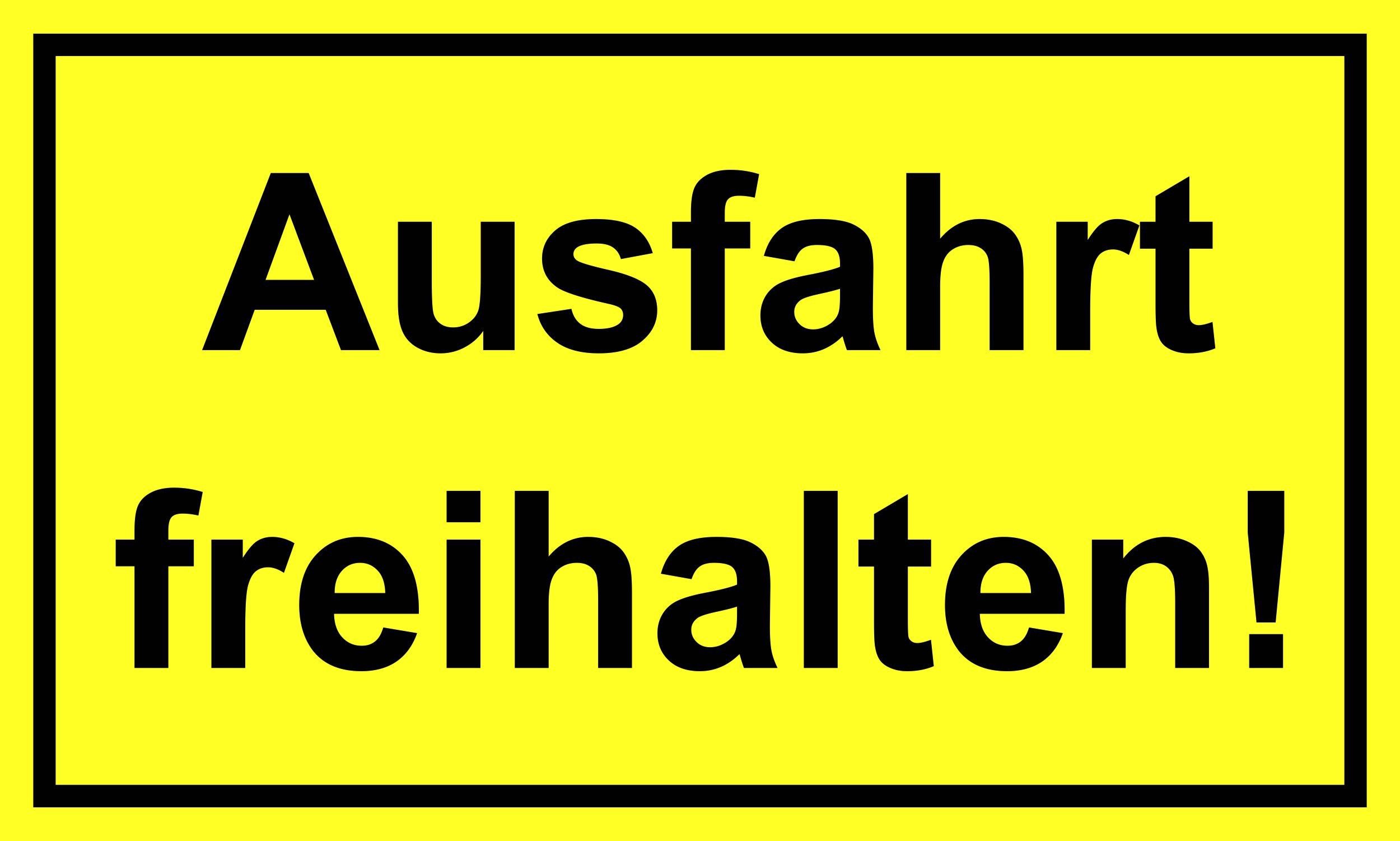 Hermann Schütz Hinweisschild Ausfahrt freihalten! 150 x 250 mm Kunststoff, (1 St)