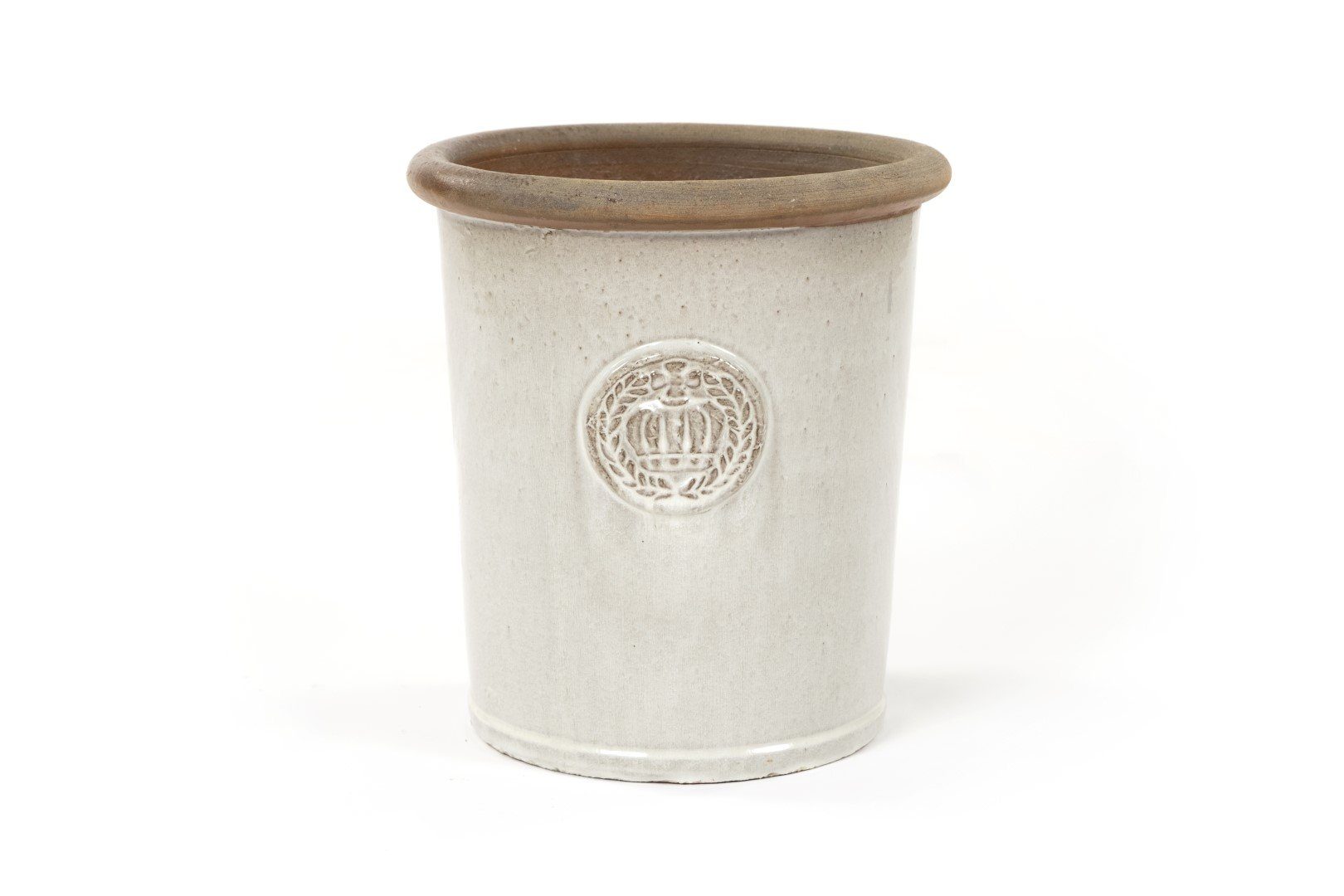 33x38cm II" "Provence Blumentopf Pflanzkübel Keramik, Teramico 100% Frostfest Grau-Weiß