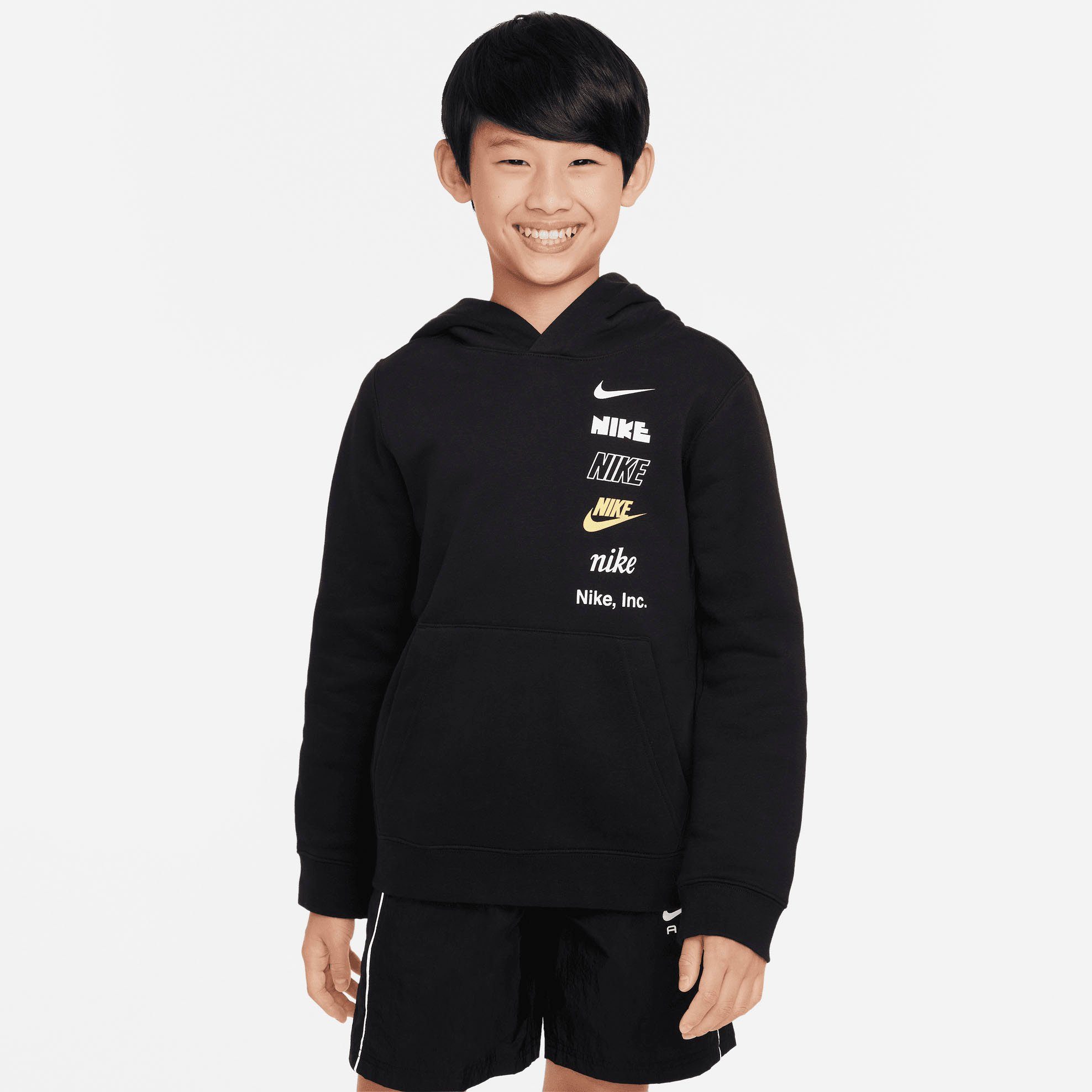 Big Sportswear Kapuzensweatshirt Nike BLACK Kids' Hoodie (Boys)
