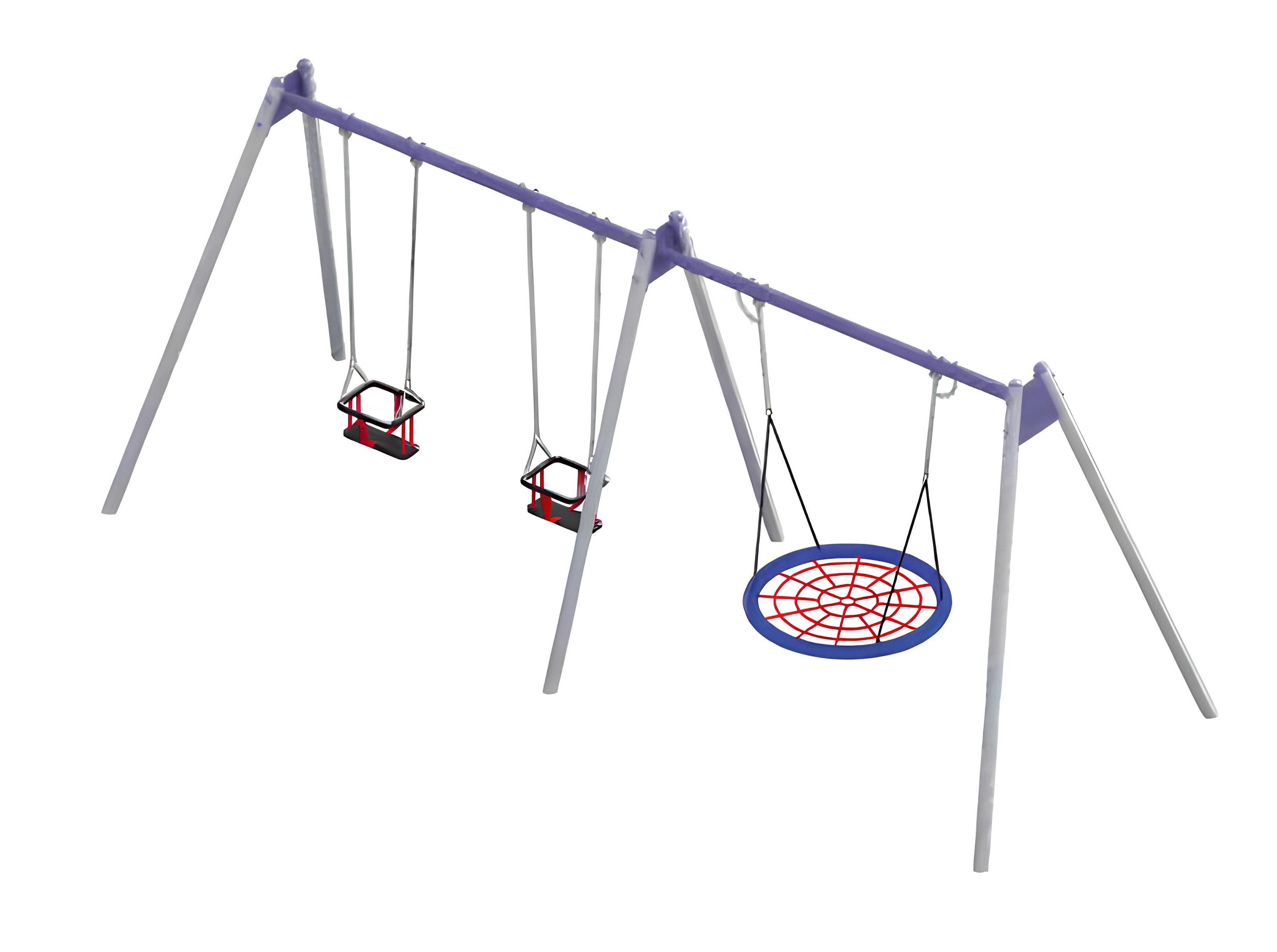 Xlmoebel Schaukelsitz Spielplatz mit Rutsche und Kletterwand aus Holz für Kinder, Hergestellt in Europa