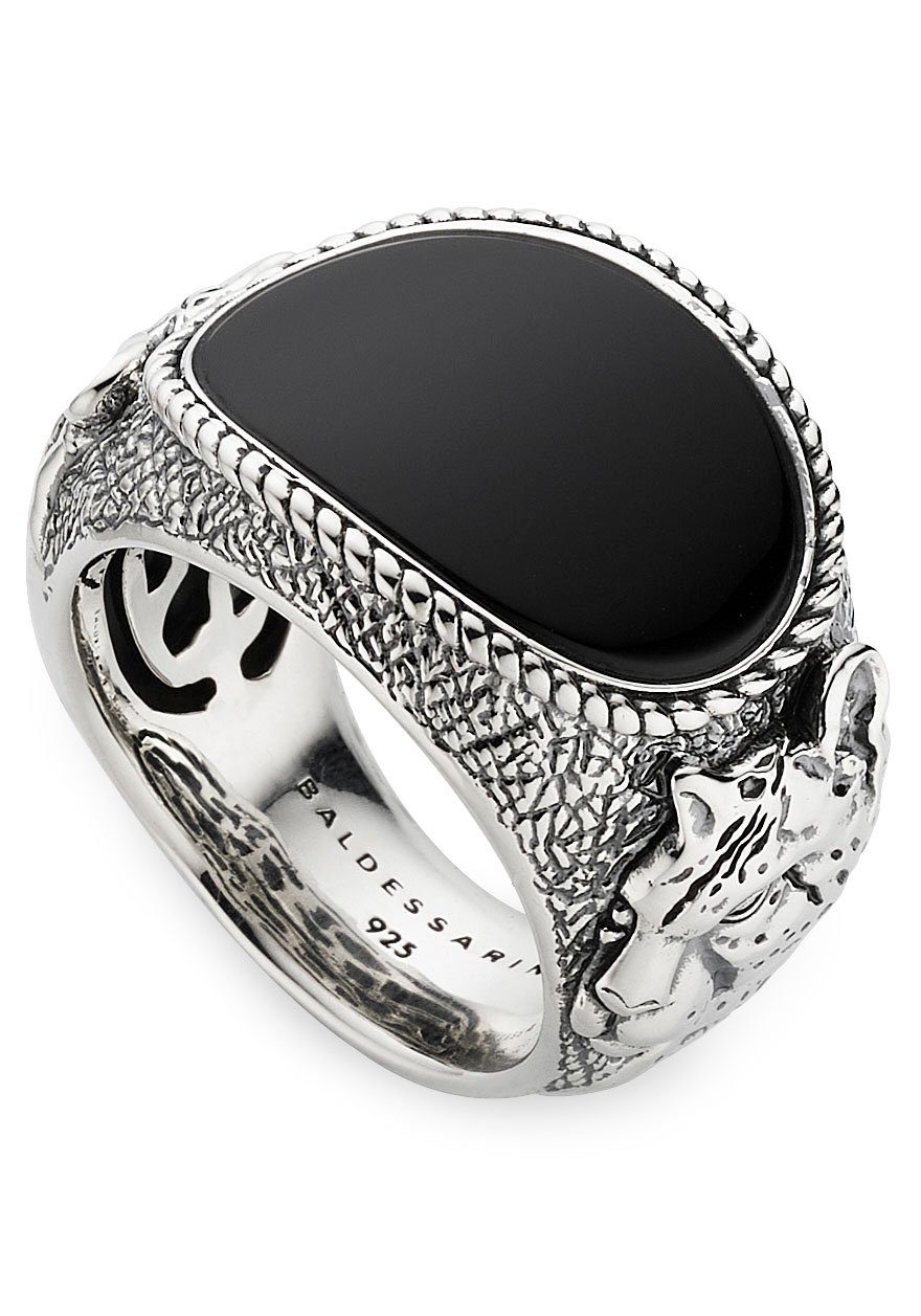 BALDESSARINI Fingerring Schmuck Geschenk, Herrenring Silber 925, mit Onyx