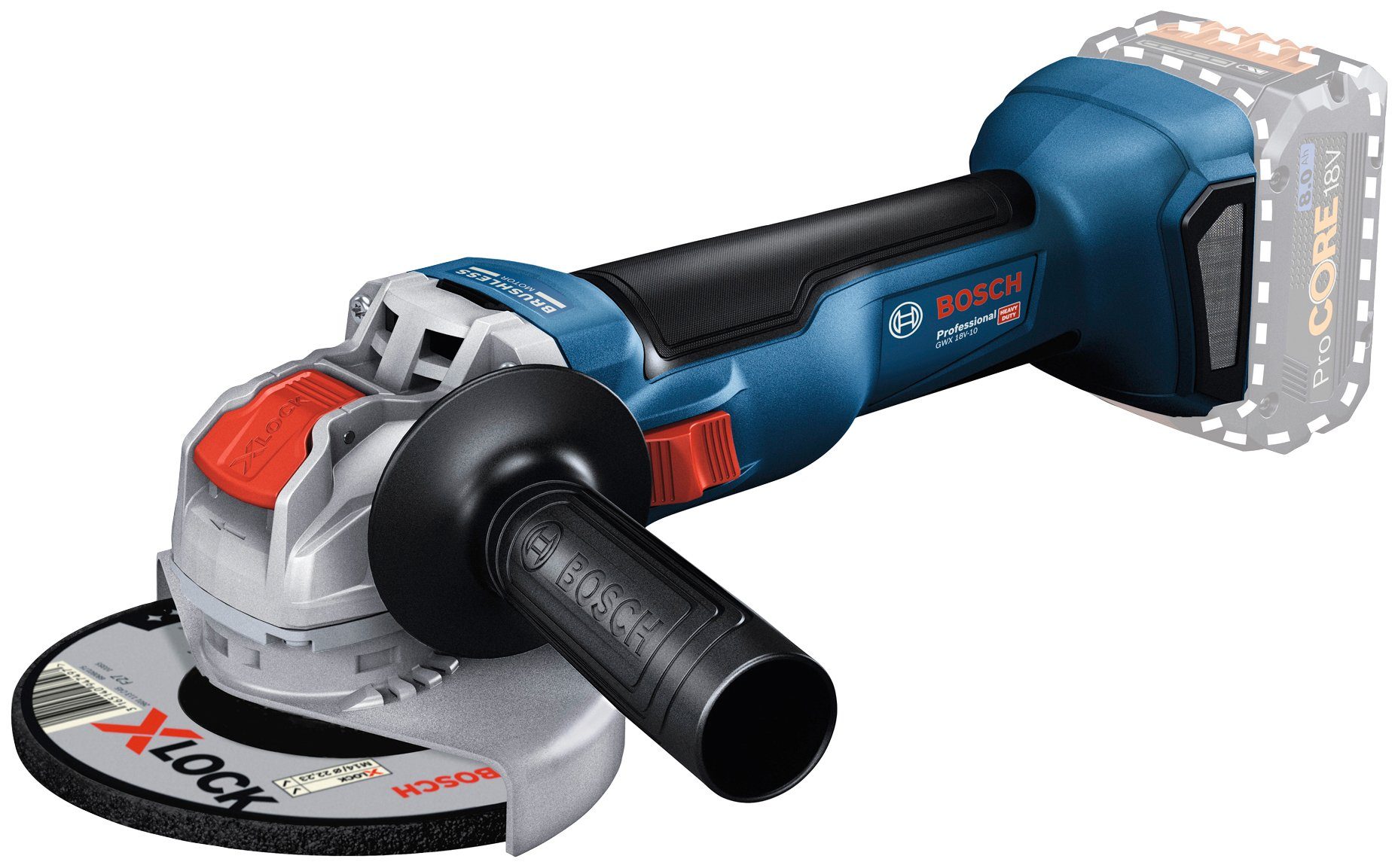 Bosch Professional Akku-Winkelschleifer GWX 18V-10 (C, 125 mm) solo CLC, ohne Akku und Ladegerät