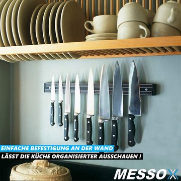MAVURA Wand-Magnet Messerhalter MESSOX Magnetleiste Messerhalter Messerhalterung, Messer Edelstahl Magnetisch Messerleiste [schwarz]