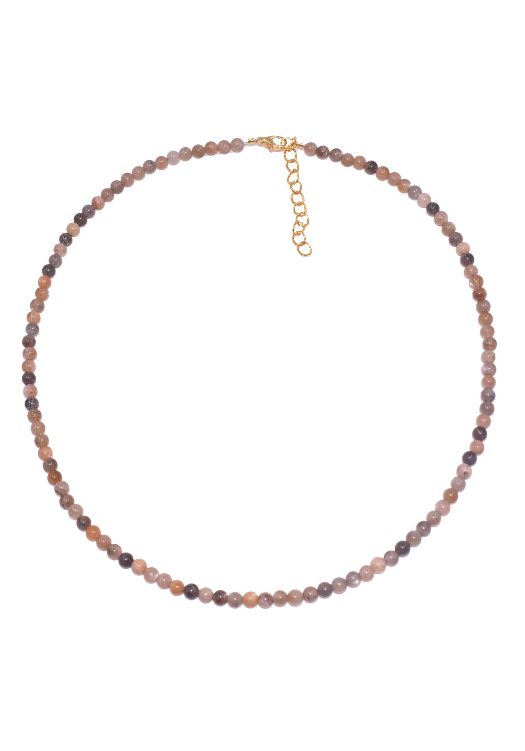 Firetti Collier Schmuck Geschenk Halsschmuck Halskette Farbstein Edelstein Mondstein, Made in Germany - mit Mondstein