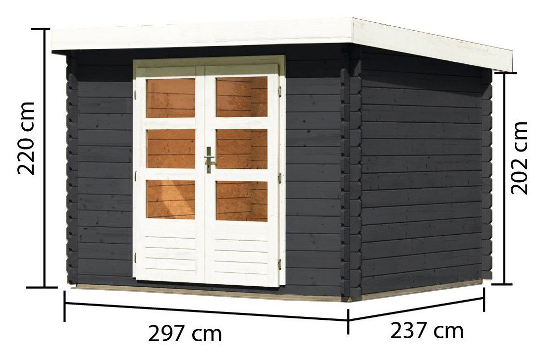 Schloßsee im 315x273 Fußboden KONIFERA cm, BxT: (Set), 3, mit Gartenhaus Haus