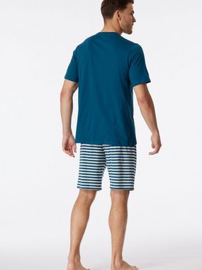 Schiesser Pyjama mit Knopfleiste - Casual Nightwear (2 tlg) schlafanzug schlafmode bequem