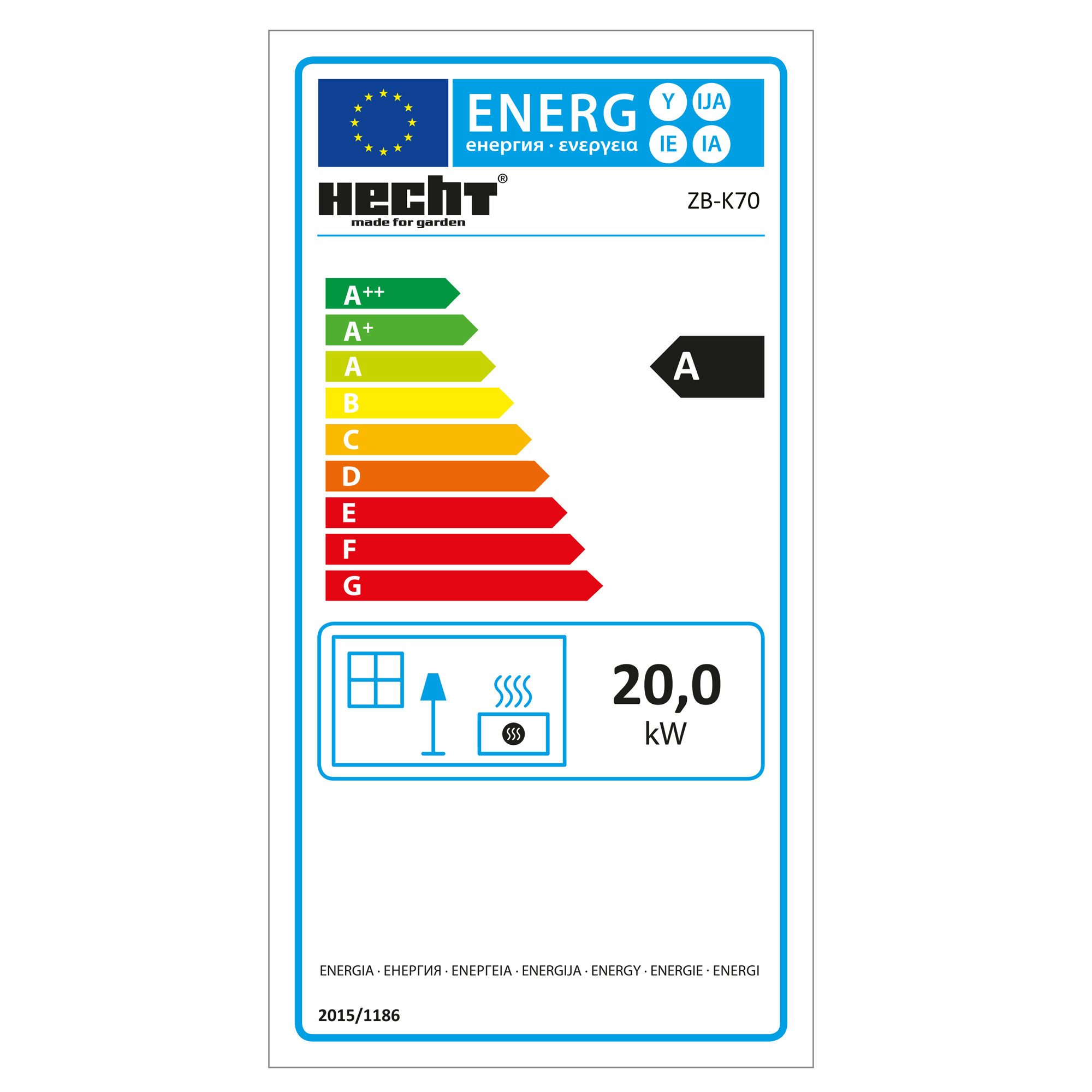 Hecht diesel heater 3021 with chassis, 20 kW, 20000 W, 70000 BTU, 588 m³/h, 393 °C, 27.6 kPa, 19 liters
