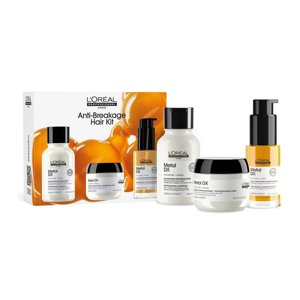 L'ORÉAL PROFESSIONNEL PARIS Haarpflege-Set L'Oréal Metal DX Discovery Trio 100 ml + 75 ml + 30 ml Haarpflege Set, 3-tlg., reichhaltig