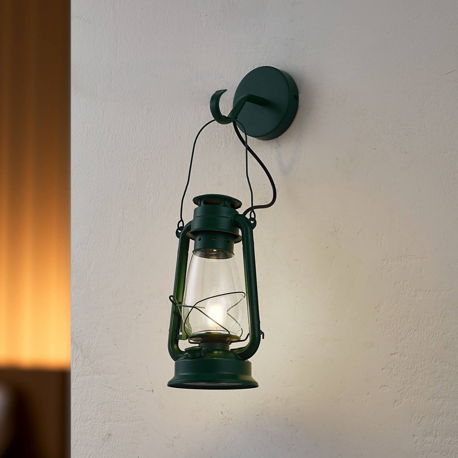 Lindby Wandleuchte Raisa, Metall, Grün IP20, 1 x 10 W LED