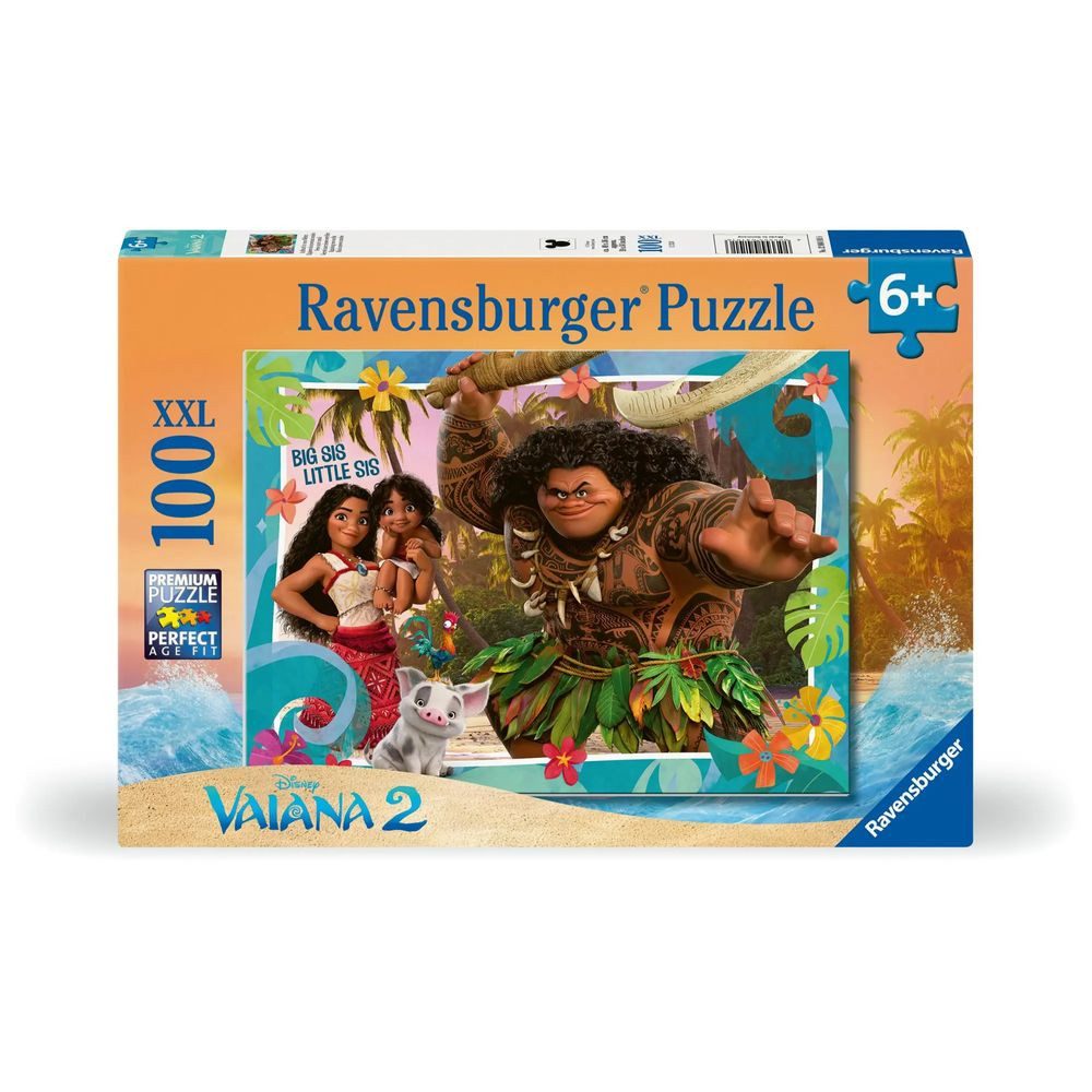 Ravensburger Puzzle Kinderpuzzle 100 XXL Teile - Disney Vaiana 2 - Aufbruch in neue Welten, Puzzleteile