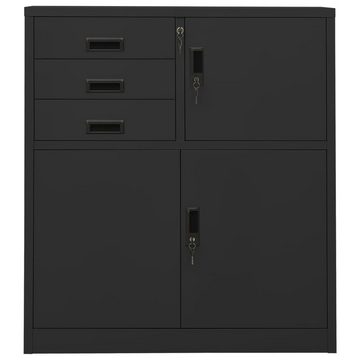 vidaXL Aktenschrank Büroschrank Anthrazit 90x40x102 cm Stahl