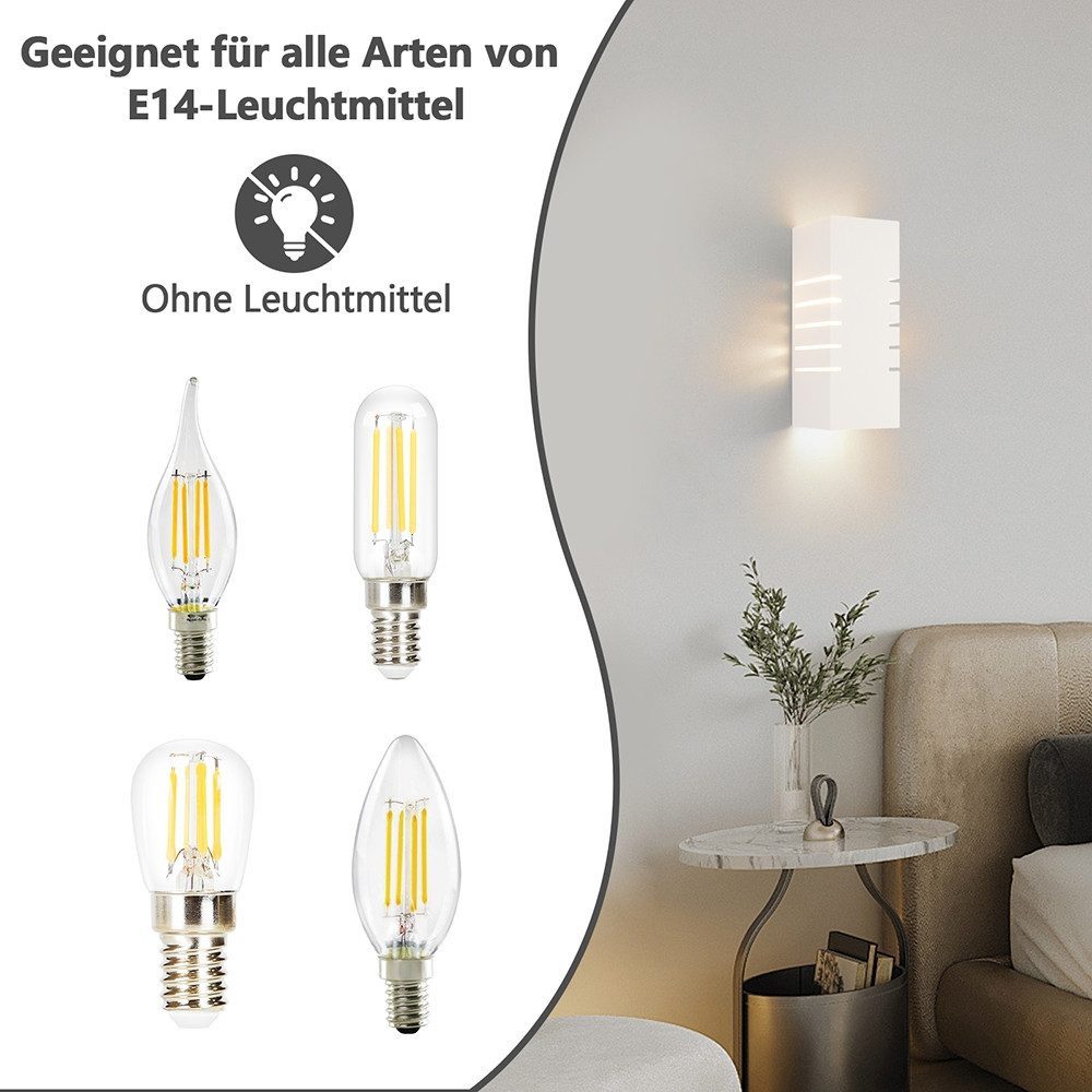 Nettlife Wandleuchte Wandleuchte Innen Weiß E14 günstig online kaufen