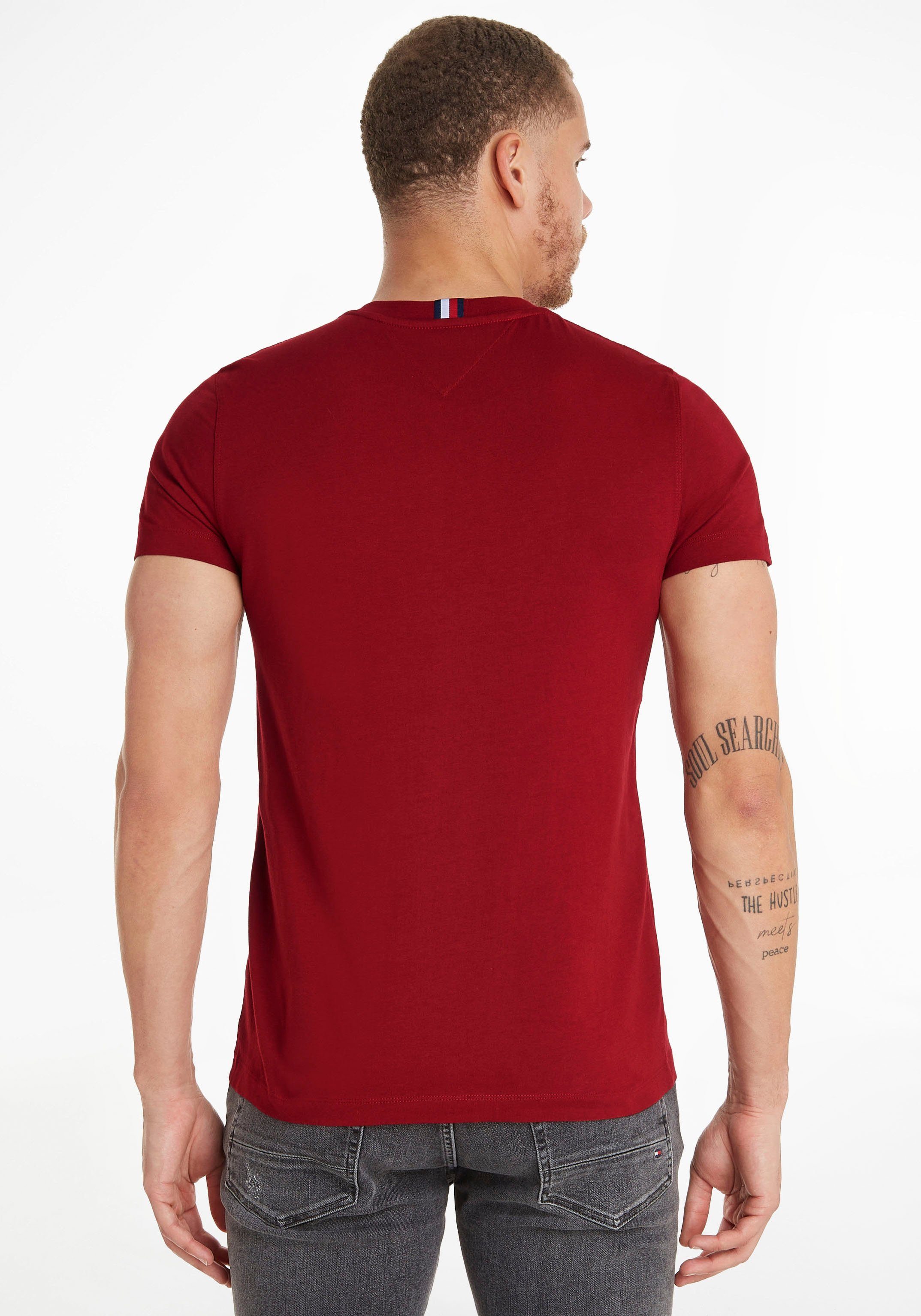 T-Shirt mit inspiriertem Hilfiger DOT Tommy Druck TEE Metro GRAPHIC rot METRO