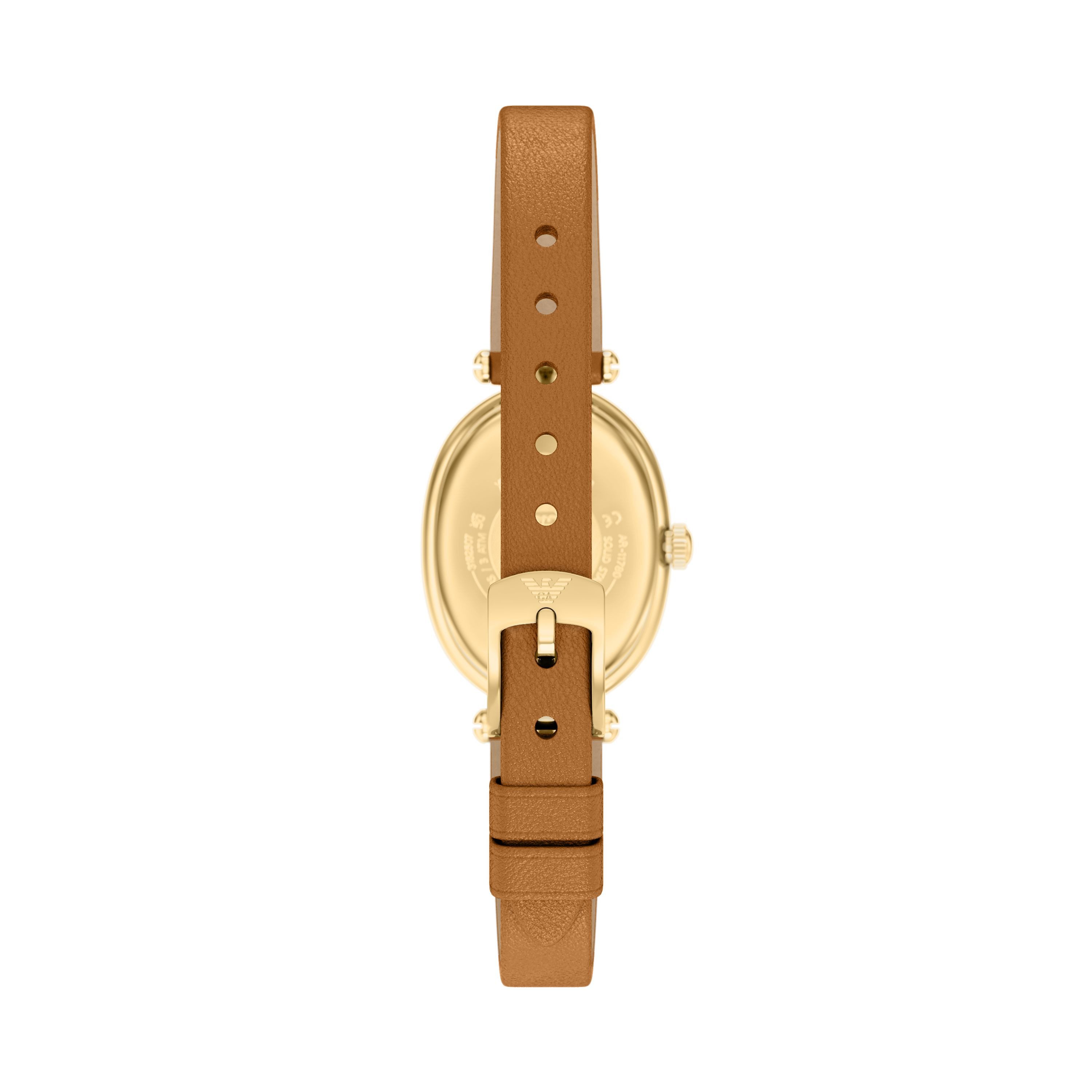 Emporio Armani Quarzuhr SINFONIA AR11780, Armbanduhr, Damenuhr, Lederarmband, analog