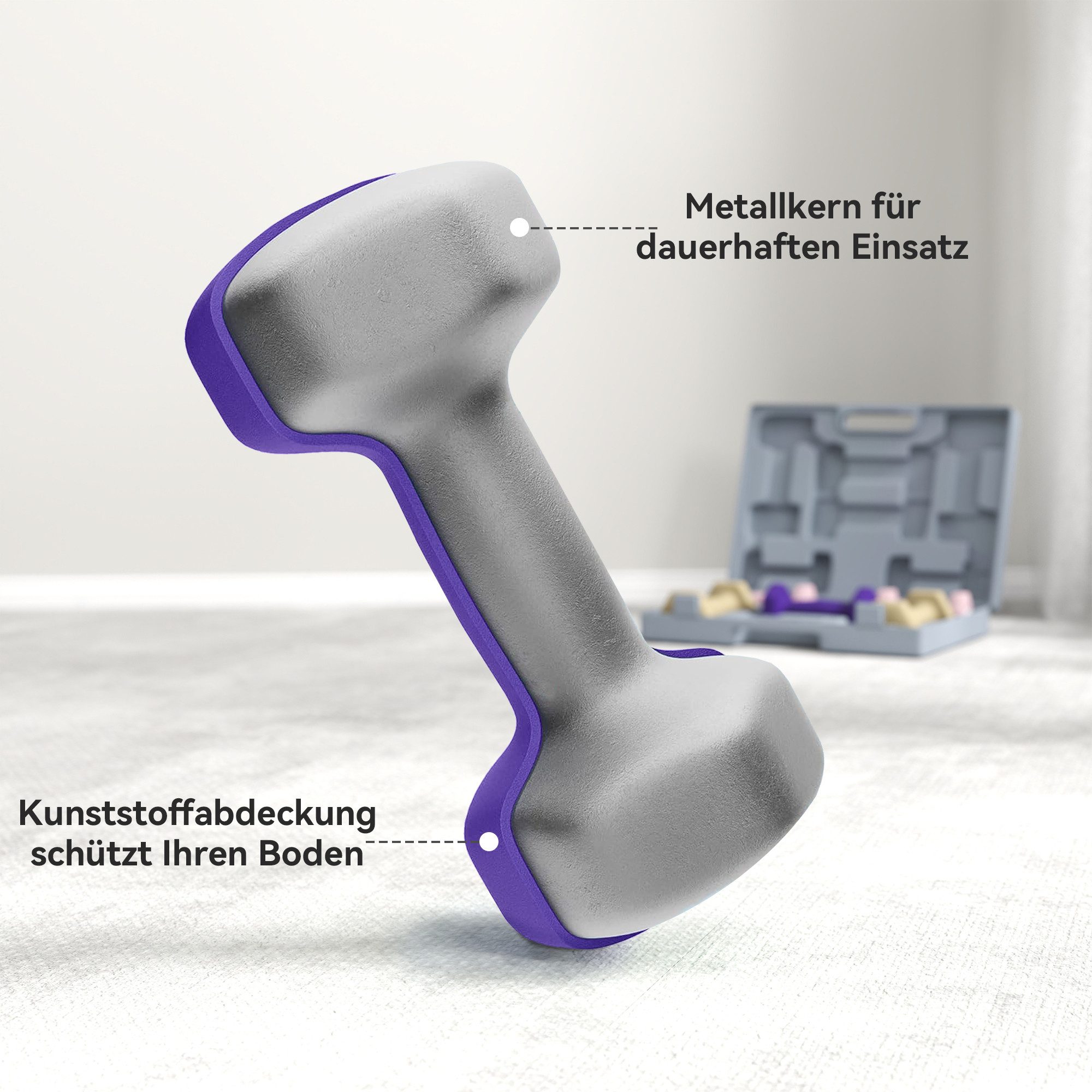 furnicato Hantel Hantelset, 6er Set Hanteln mit Gewichten, Kurzhantelset aus