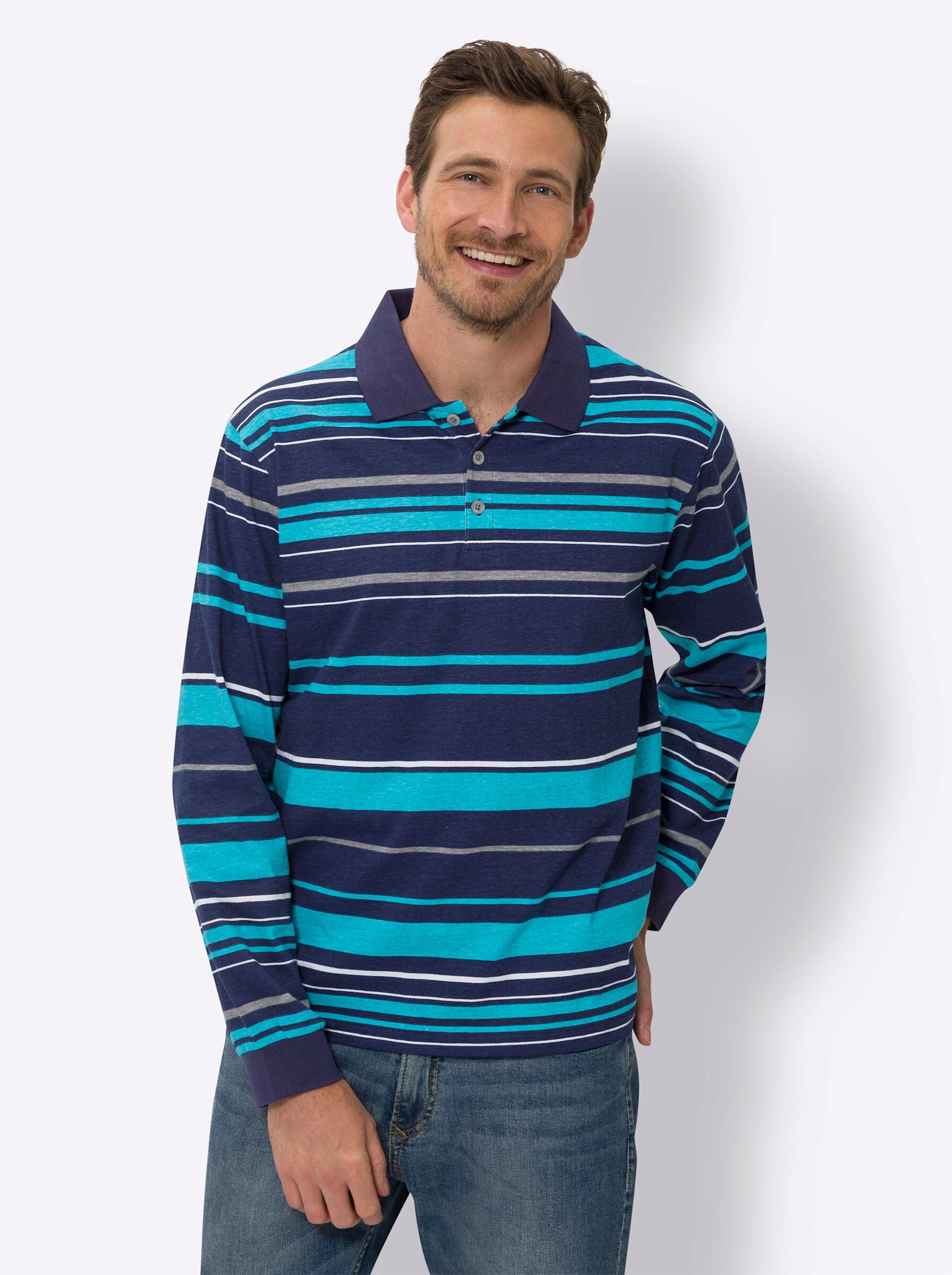 Classic Poloshirt "Langarm-Poloshirt", (1 tlg.) günstig online kaufen
