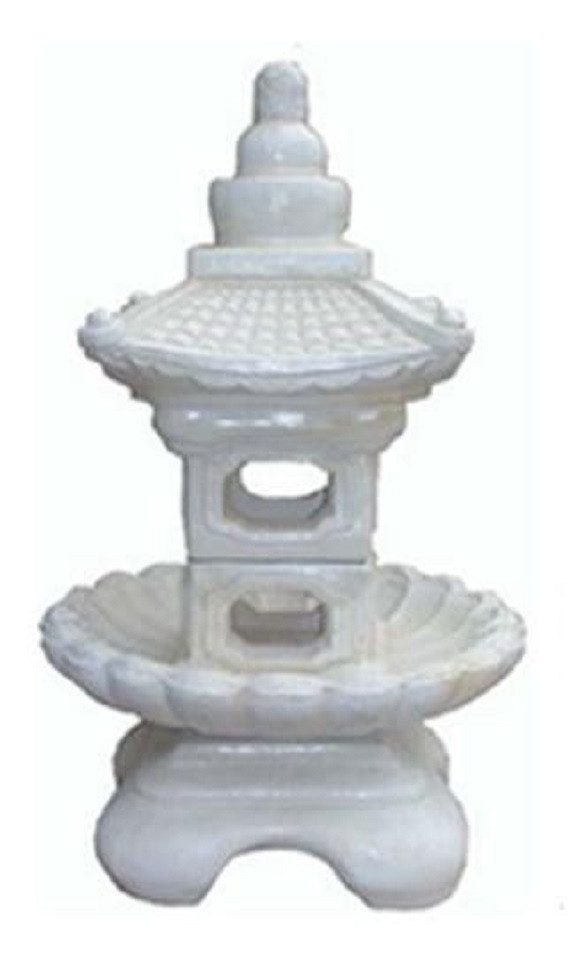 JVmoebel Skulptur Japanische Deko Figur aus Kunststoff in Weiß für den Garten, Made in Europa