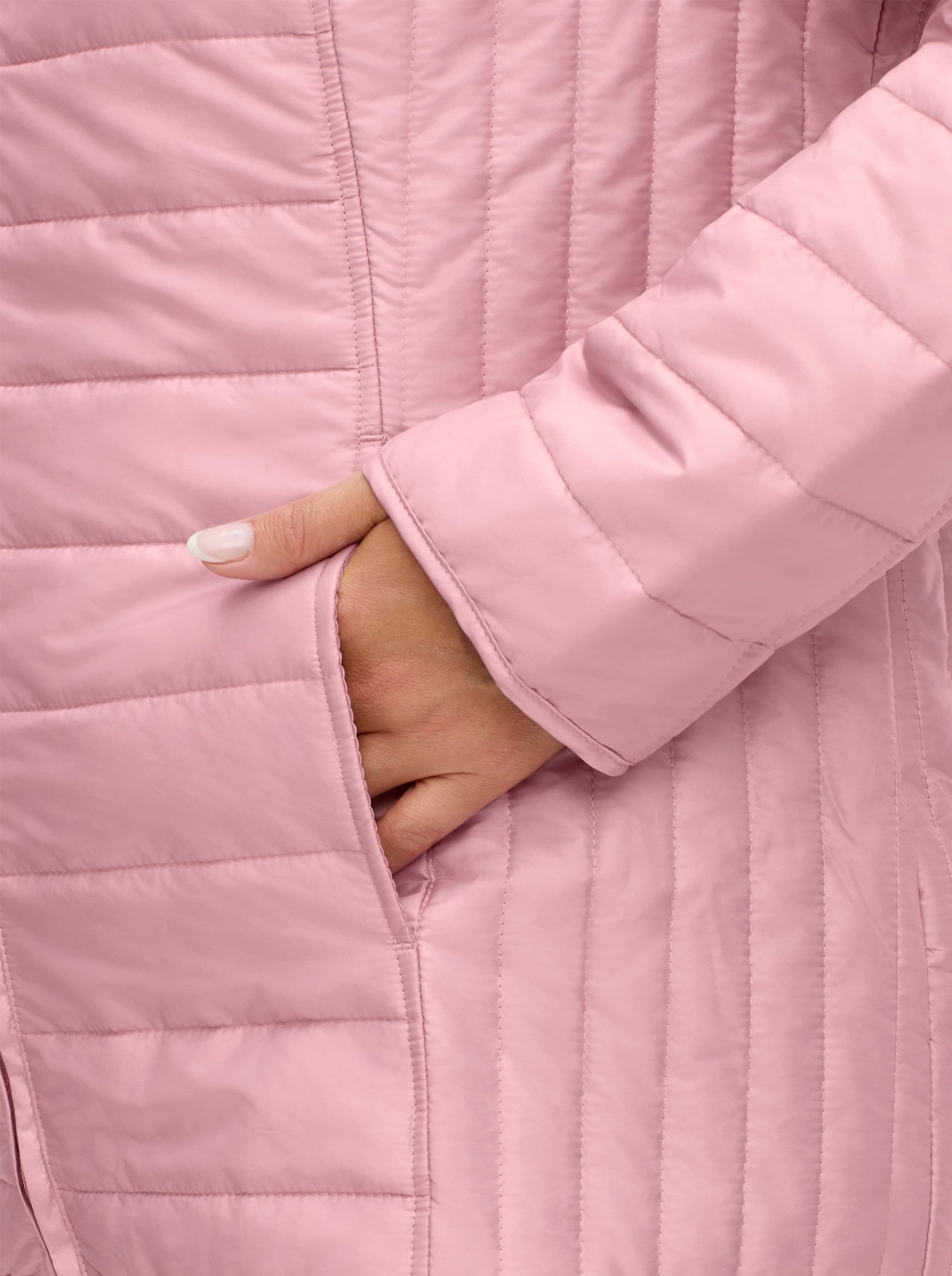 Sieh an! Winterjacke Steppjacke Langarm für die Übergangszeit, mit Stehkragen – Bild 4 von 5